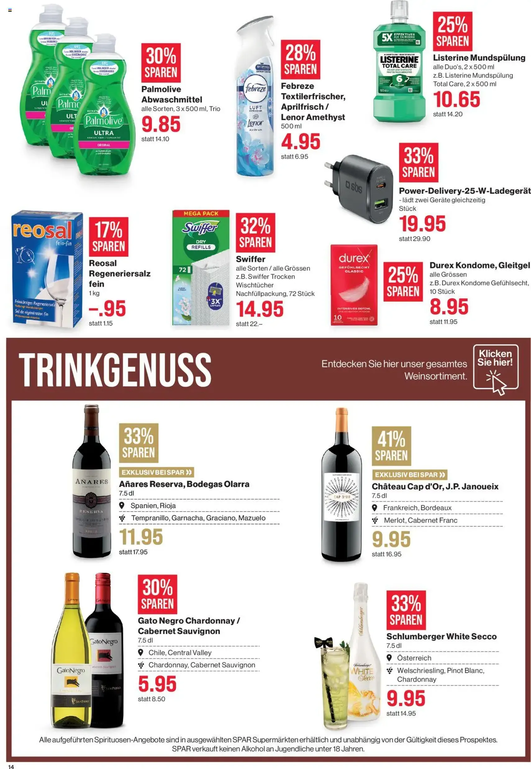 SPAR Aktionen - Gültiger Prospekt ab 14.08.2025, Seite 14 von insgesamt 22 SPAR Aktionen - Gültiger Prospekt ab 14.08.2025, Seite 14 von insgesamt 22