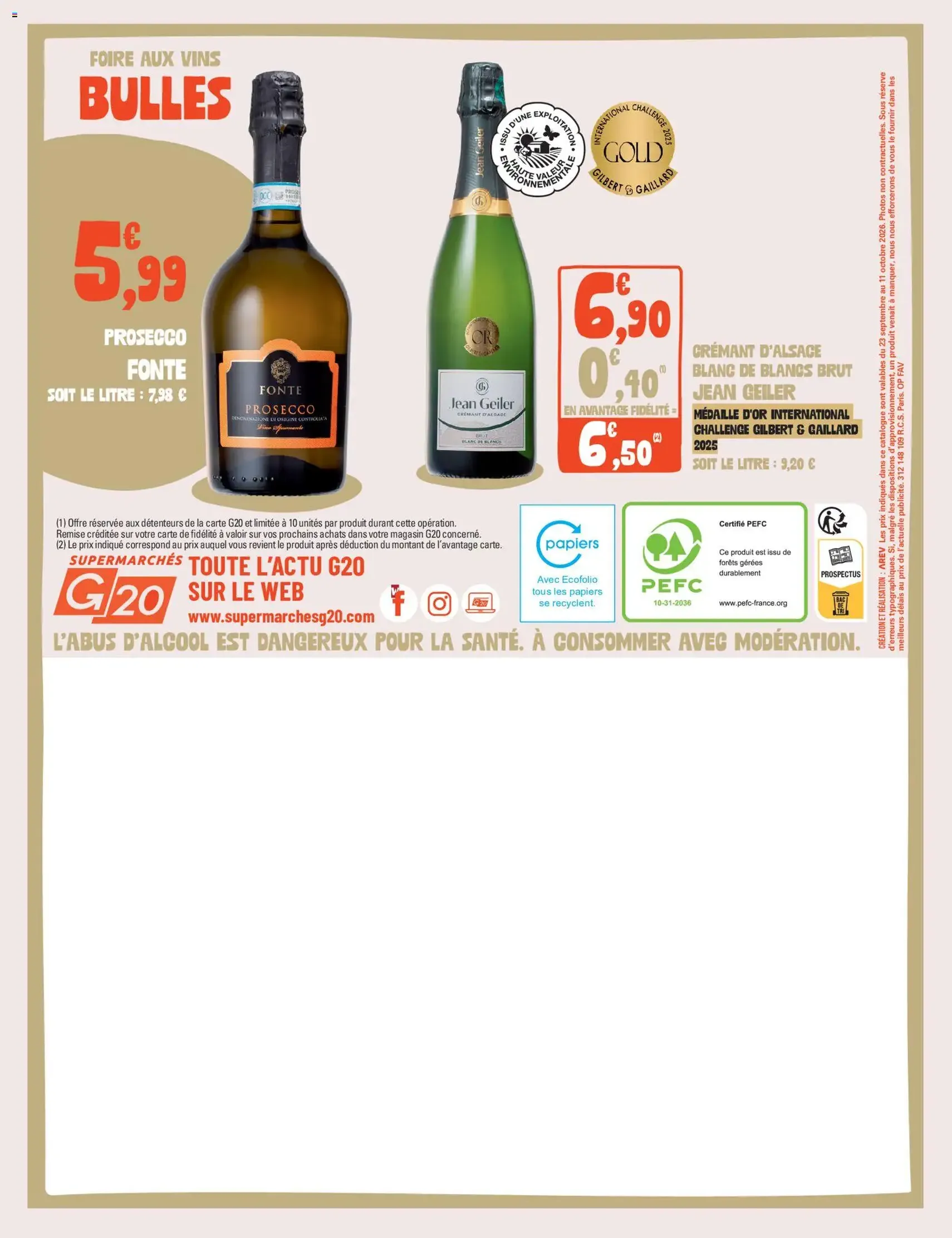 G20 Supermarchés catalogue - brochure valable à partir du 22/09/2026, page 20 sur 20