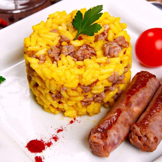 Anteprima ricetta Risotto salsiccia e zafferano