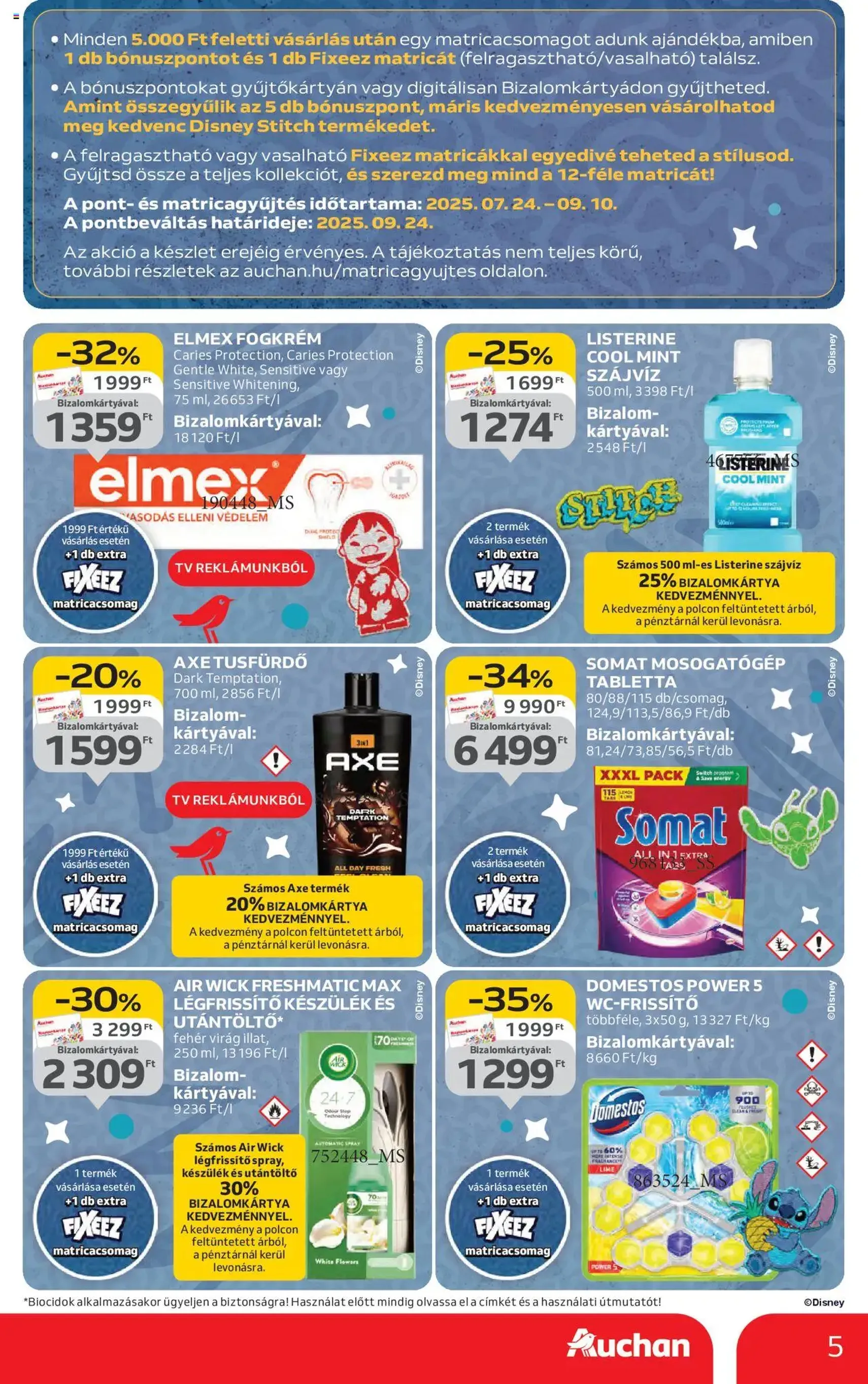 Auchan Akciós újság - 2025.08.14. érvényes szórólap 5 oldal 54 oldalból Auchan Akciós újság - 2025.08.14. érvényes szórólap 5 oldal 54 oldalból