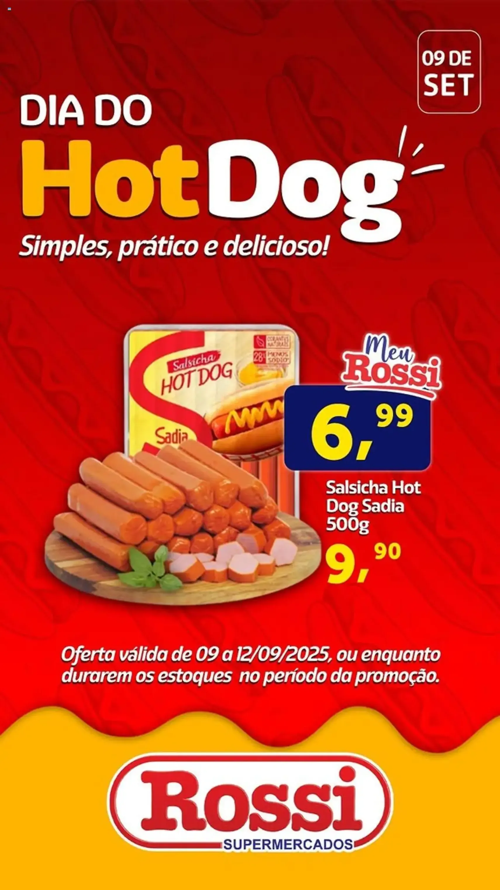 Rossi Supermercados - Ofertas Dia do Hotdog - folheto válido a partir de 09/09/2025 página 1 de 1