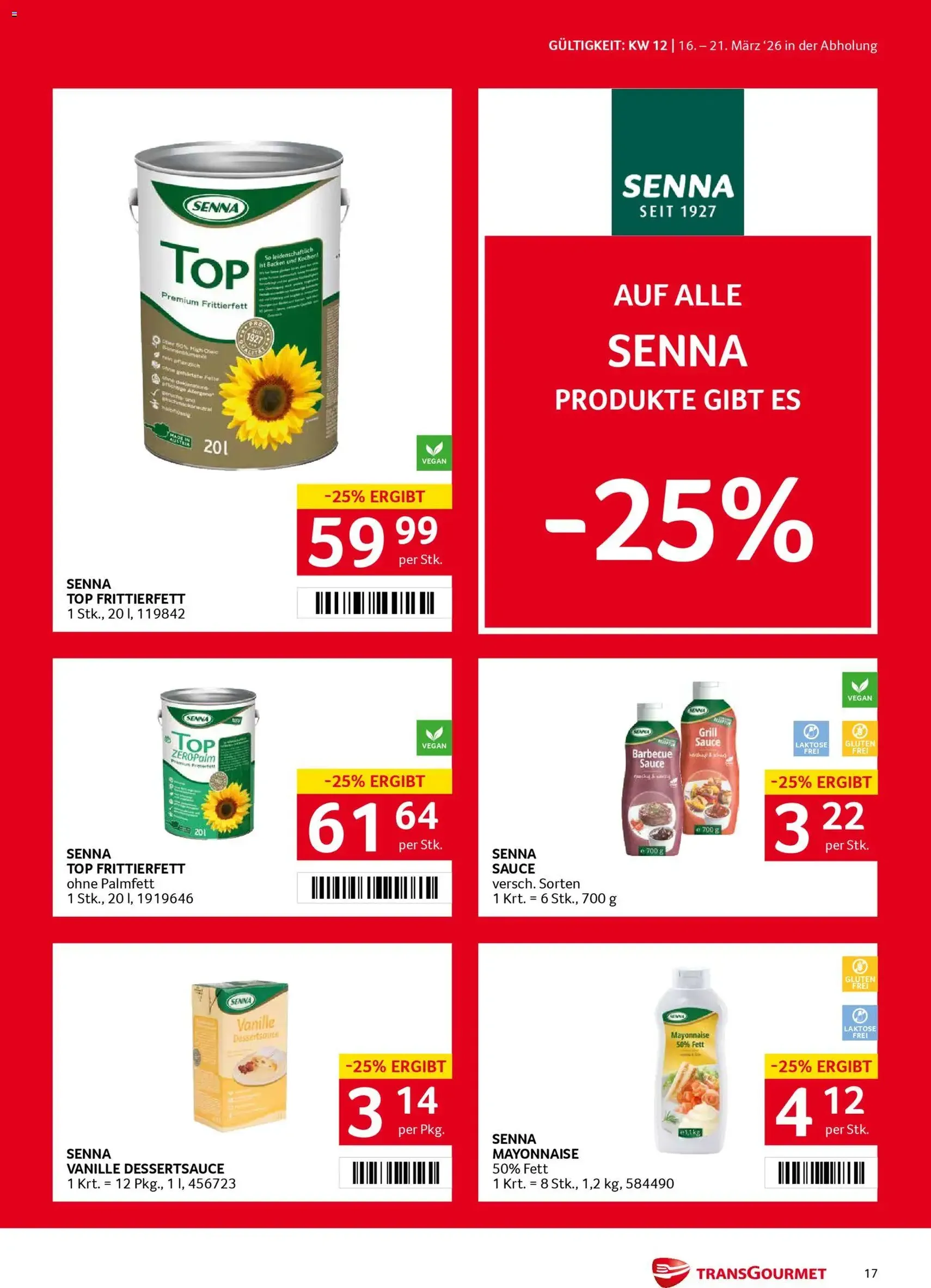 Transgourmet Flugblatt - Gültiger Prospekt ab 16.03.2026, Seite 17 von insgesamt 36