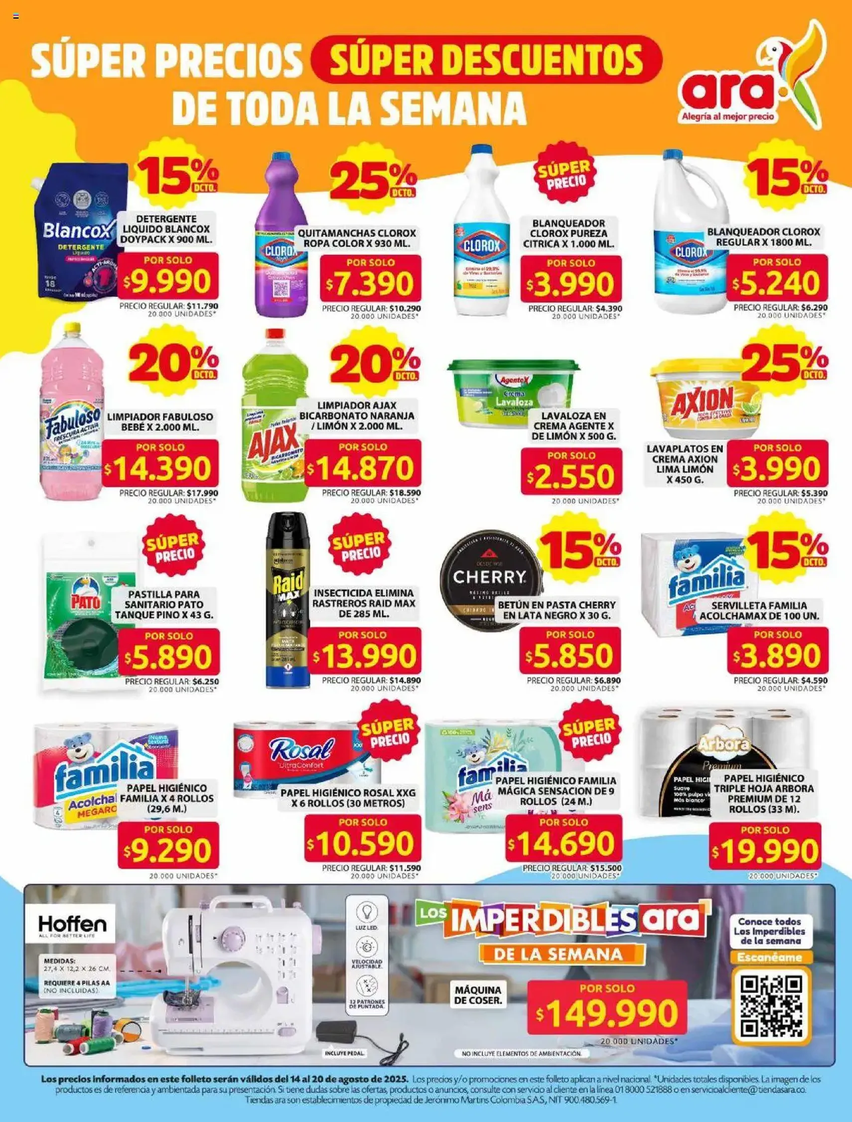Ara - Ahorra con ofertas en productos de la canasta familiar - folleto válido desde 14/08/2025 página 10 de 10