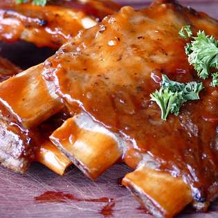 Recipe preview Tasty honey baked pork ribs with honey