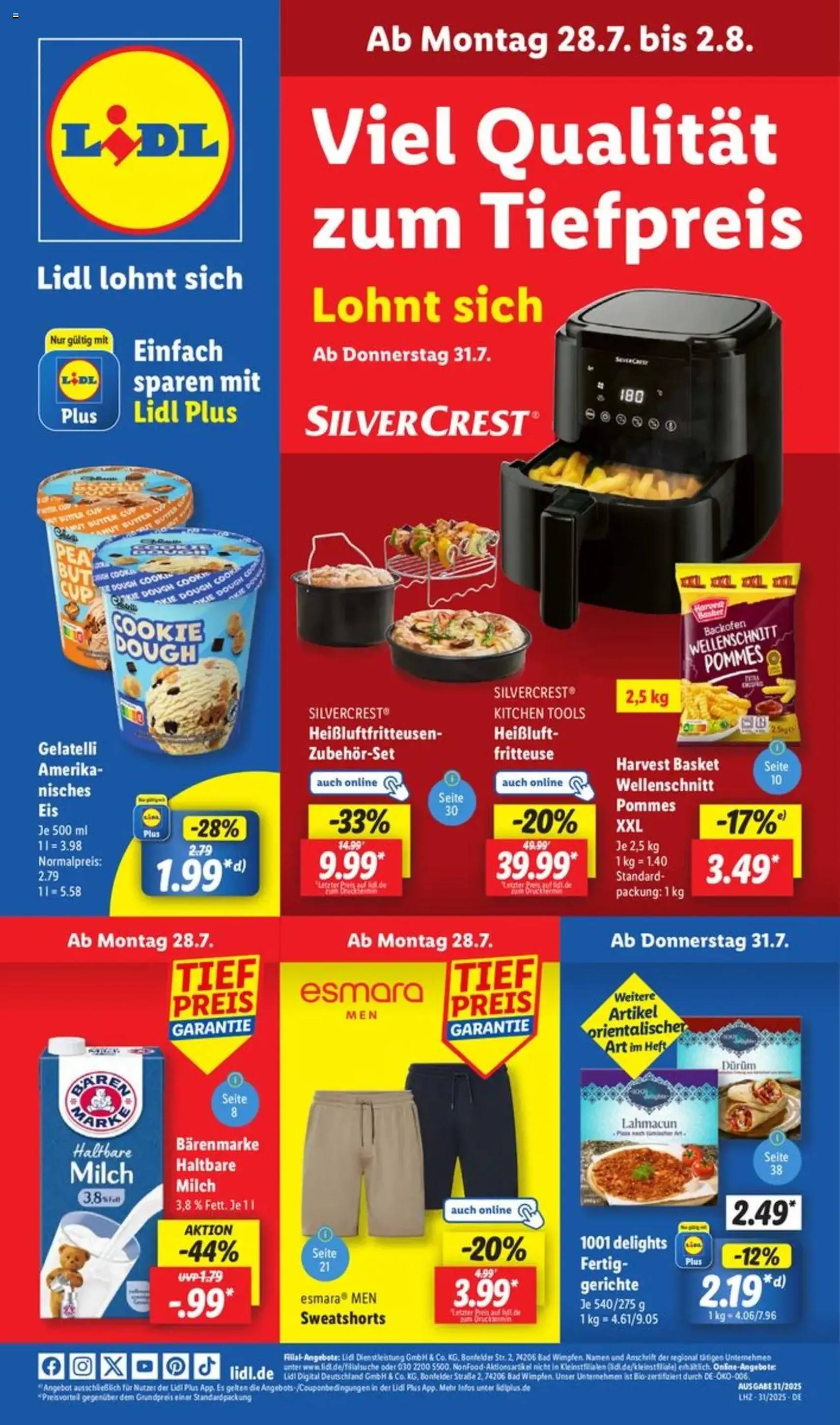 Lidl Prospekt - Gültiger Prospekt ab 28.07.2025, Seite 1 von insgesamt 62 Lidl Prospekt - Gültiger Prospekt ab 28.07.2025, Seite 1 von insgesamt 62