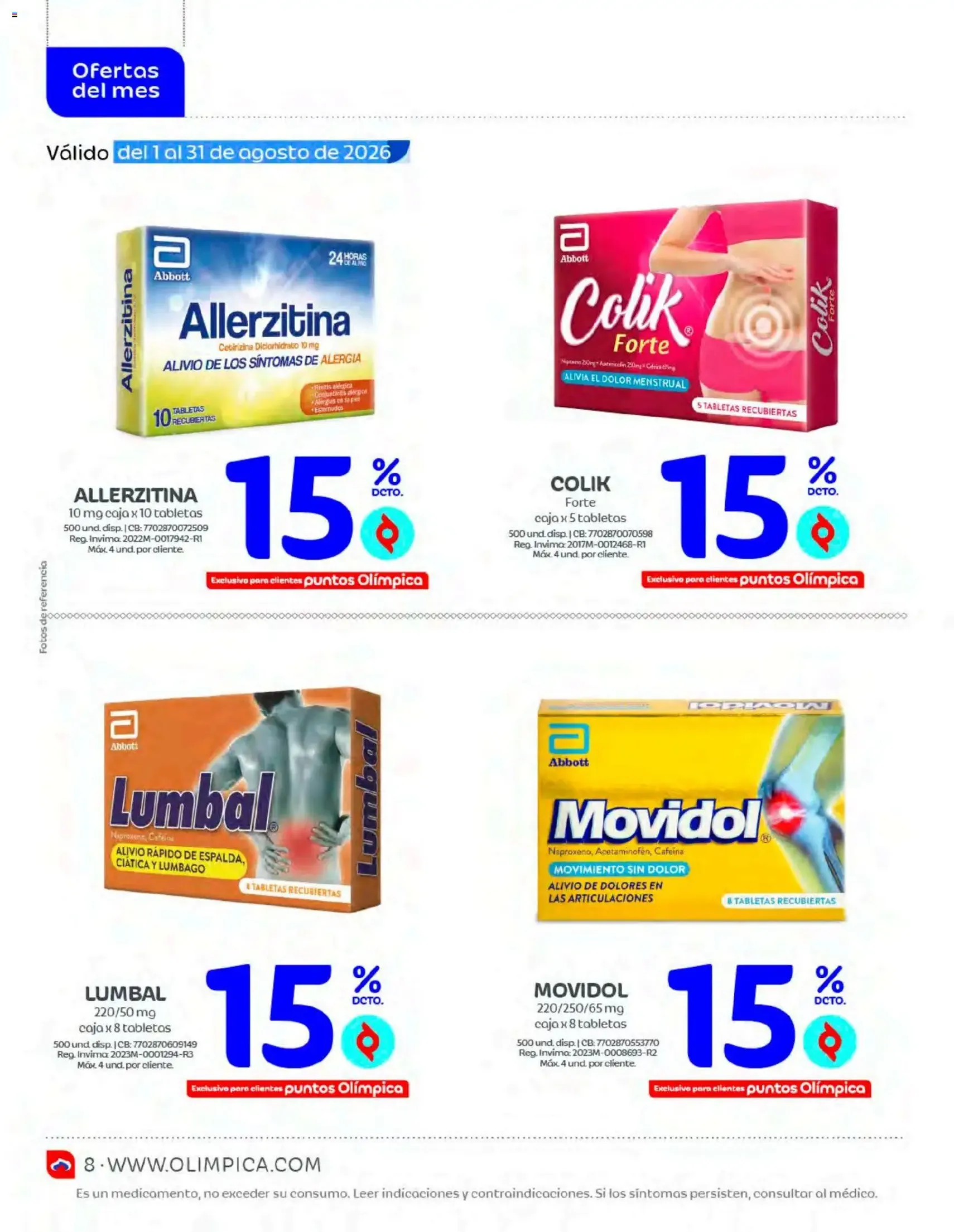 Olímpica catálogo - folleto válido desde 01/08/2026 página 8 de 13