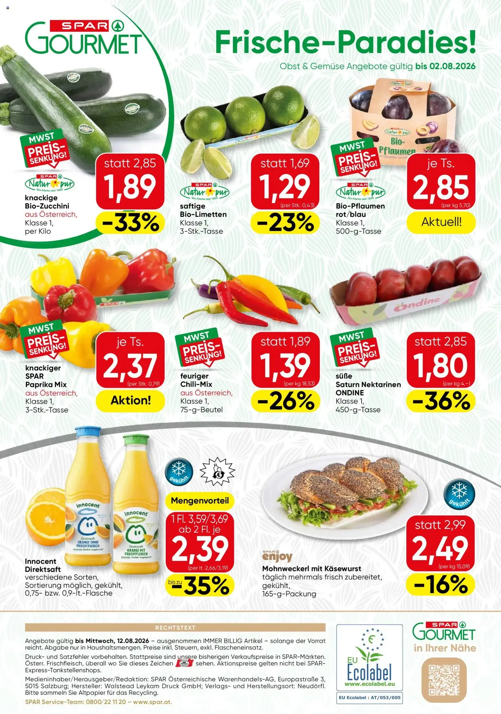 SPAR Gourmet Flugblatt - Gültiger Prospekt ab 30.07.2026, Seite 12 von insgesamt 12