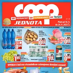 COOP Jednota leták - náhľad letáku platný od 18.09.2025