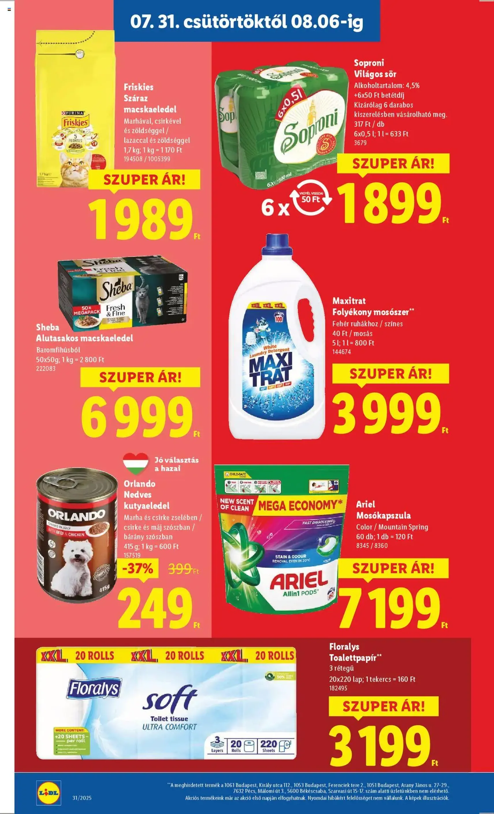 Lidl Akciós újság - 2025.07.31. érvényes szórólap 14 oldal 52 oldalból Lidl Akciós újság - 2025.07.31. érvényes szórólap 14 oldal 52 oldalból