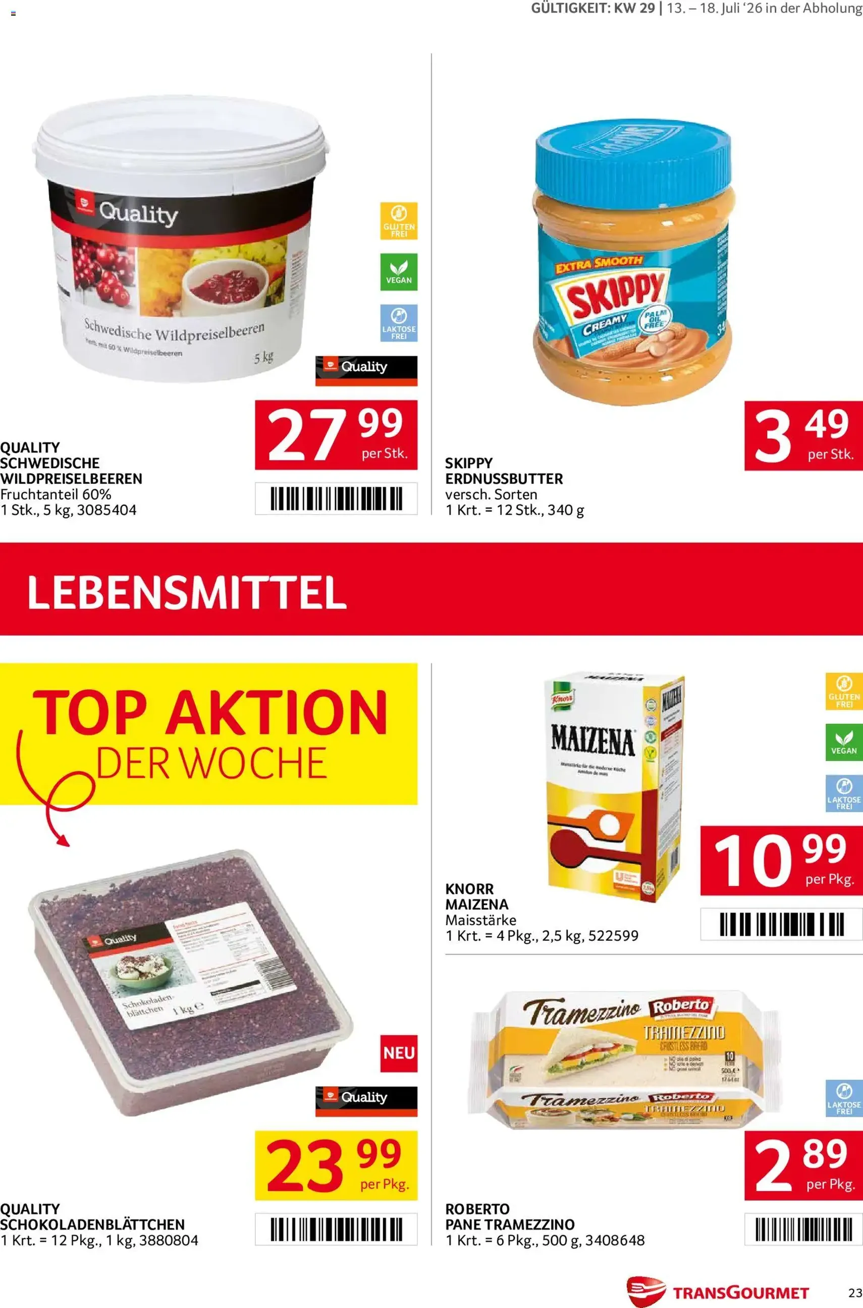 Transgourmet Flugblatt - Gültiger Prospekt ab 13.07.2026, Seite 23 von insgesamt 44