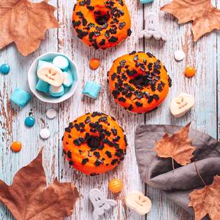 Recipe preview Halloween doughnuts
