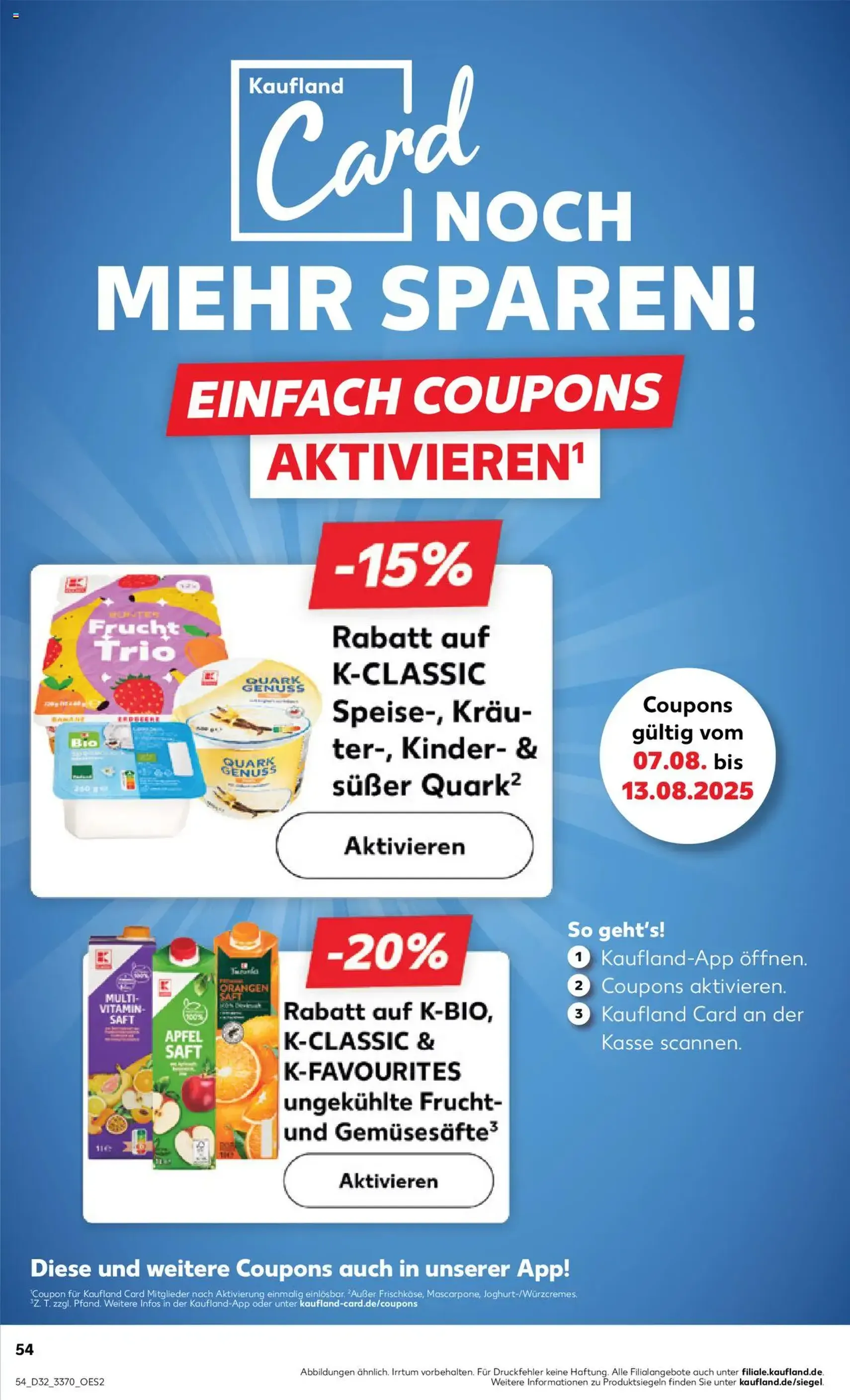 Kaufland Prospekt - Gültiger Prospekt ab 07.08.2025, Seite 54 von insgesamt 60 Kaufland Prospekt - Gültiger Prospekt ab 07.08.2025, Seite 54 von insgesamt 60