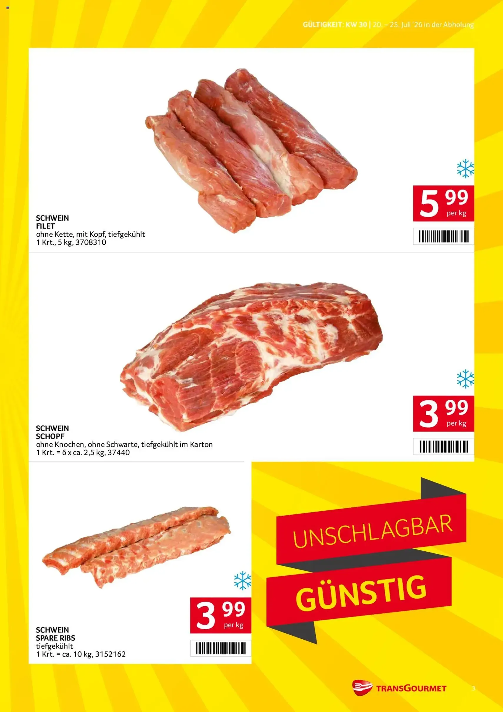 Transgourmet Flugblatt - Gültiger Prospekt ab 20.07.2026, Seite 3 von insgesamt 27