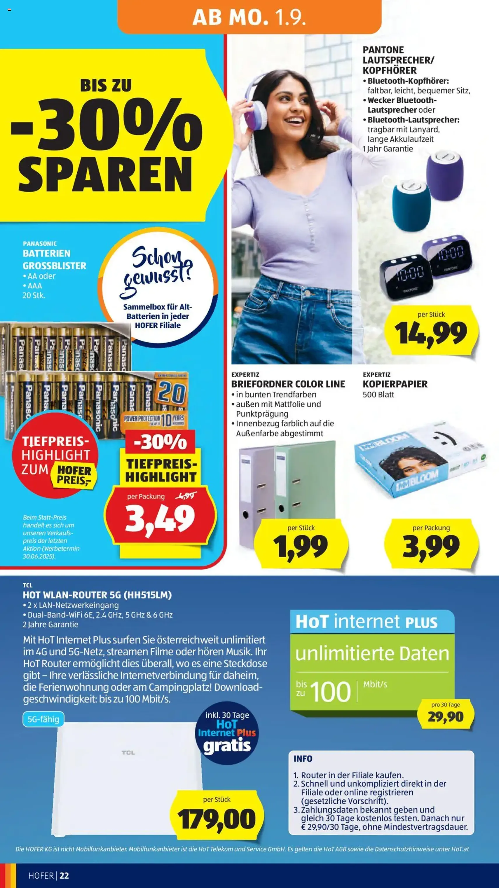 Hofer Flugblatt - Gültiger Prospekt ab 29.08.2025, Seite 26 von insgesamt 37