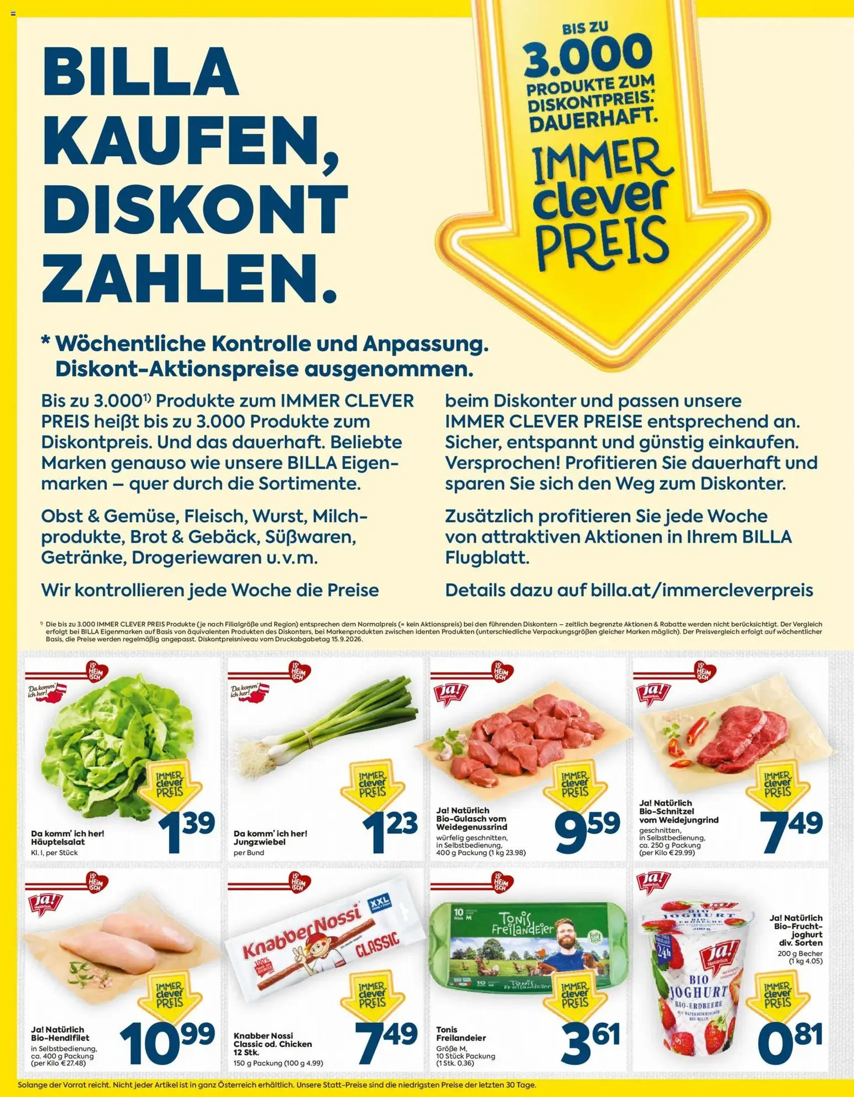 Billa Flugblatt - Gültiger Prospekt ab 01.10.2026, Seite 2 von insgesamt 16