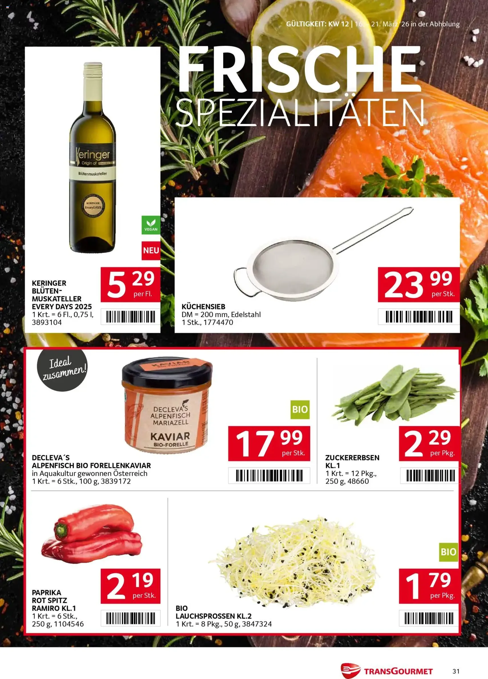 Transgourmet Flugblatt - Gültiger Prospekt ab 16.03.2026, Seite 31 von insgesamt 36