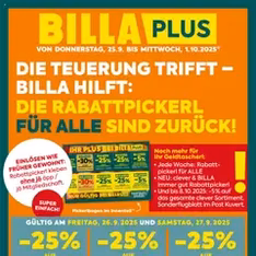 Billa Plus Flugblatt - Prospekt Vorschau gültig ab 25.09.2025