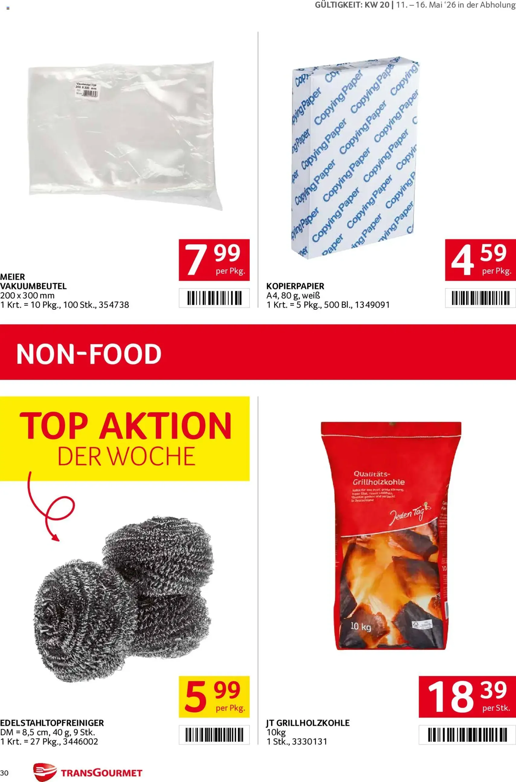 Transgourmet Flugblatt - Gültiger Prospekt ab 11.05.2026, Seite 30 von insgesamt 40