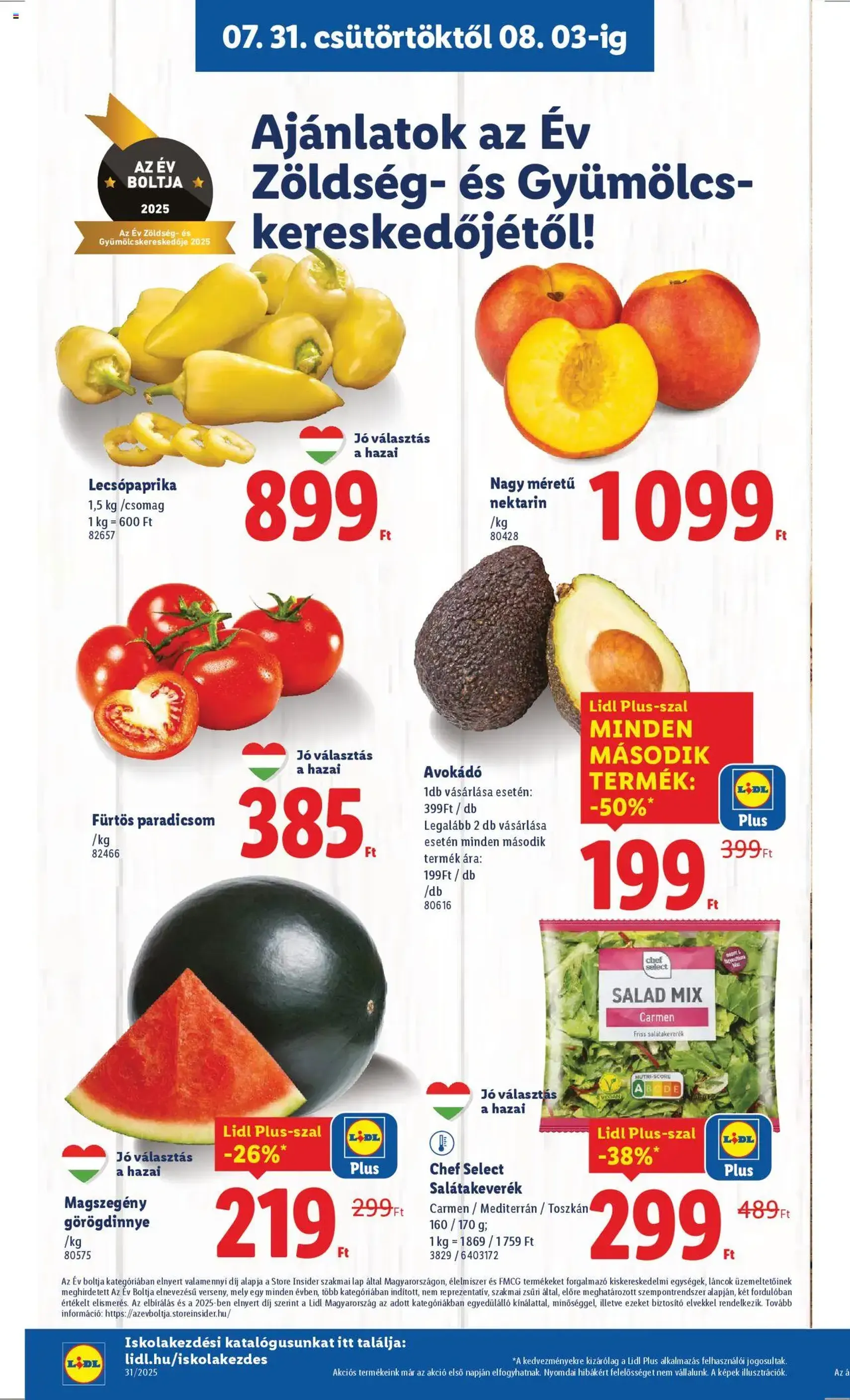 Lidl Akciós újság - 2025.07.31. érvényes szórólap 4 oldal 52 oldalból Lidl Akciós újság - 2025.07.31. érvényes szórólap 4 oldal 52 oldalból