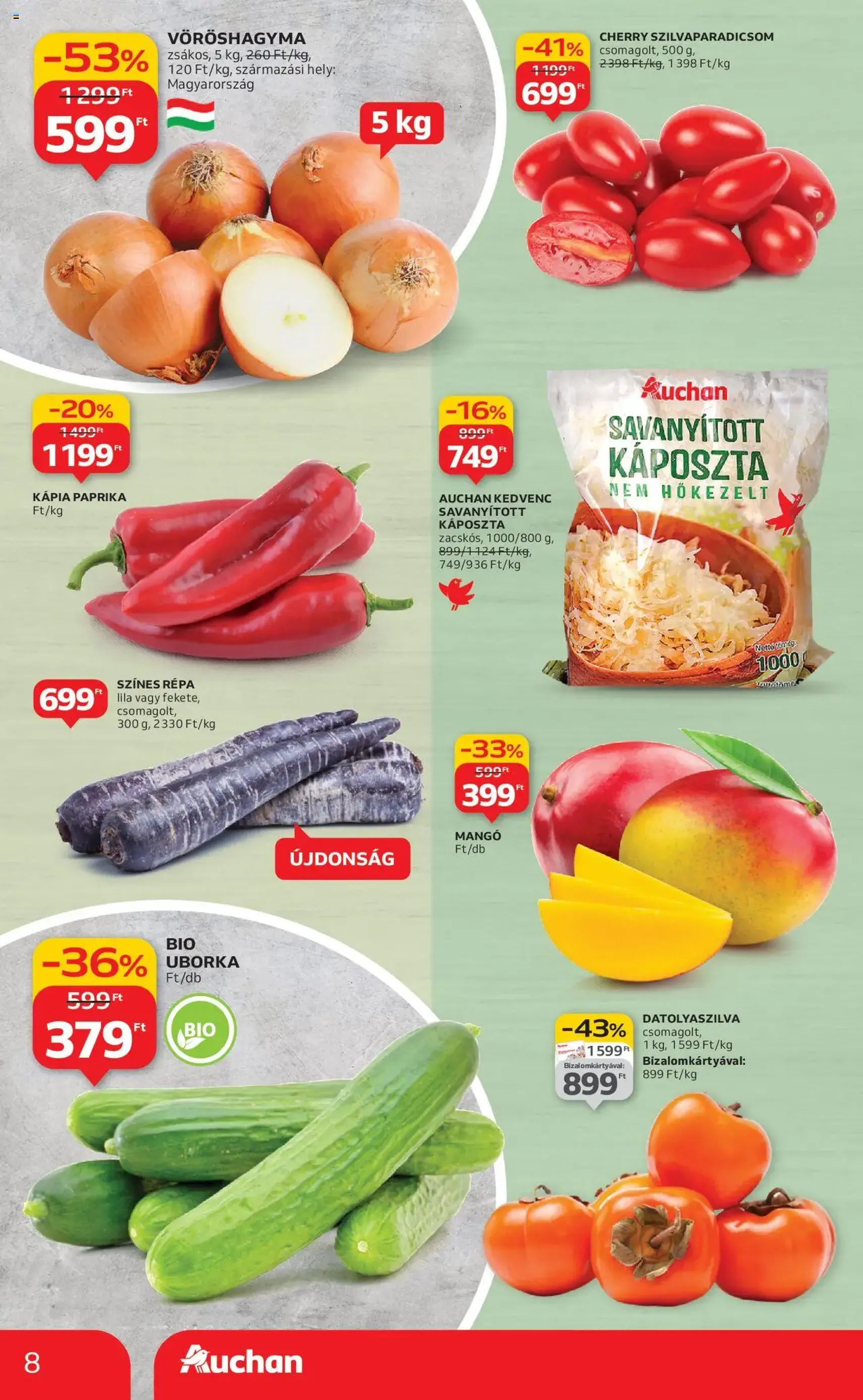 Auchan Akciós újság - 2025.10.24. érvényes szórólap 8 oldal 52 oldalból Auchan Akciós újság - 2025.10.24. érvényes szórólap 8 oldal 52 oldalból