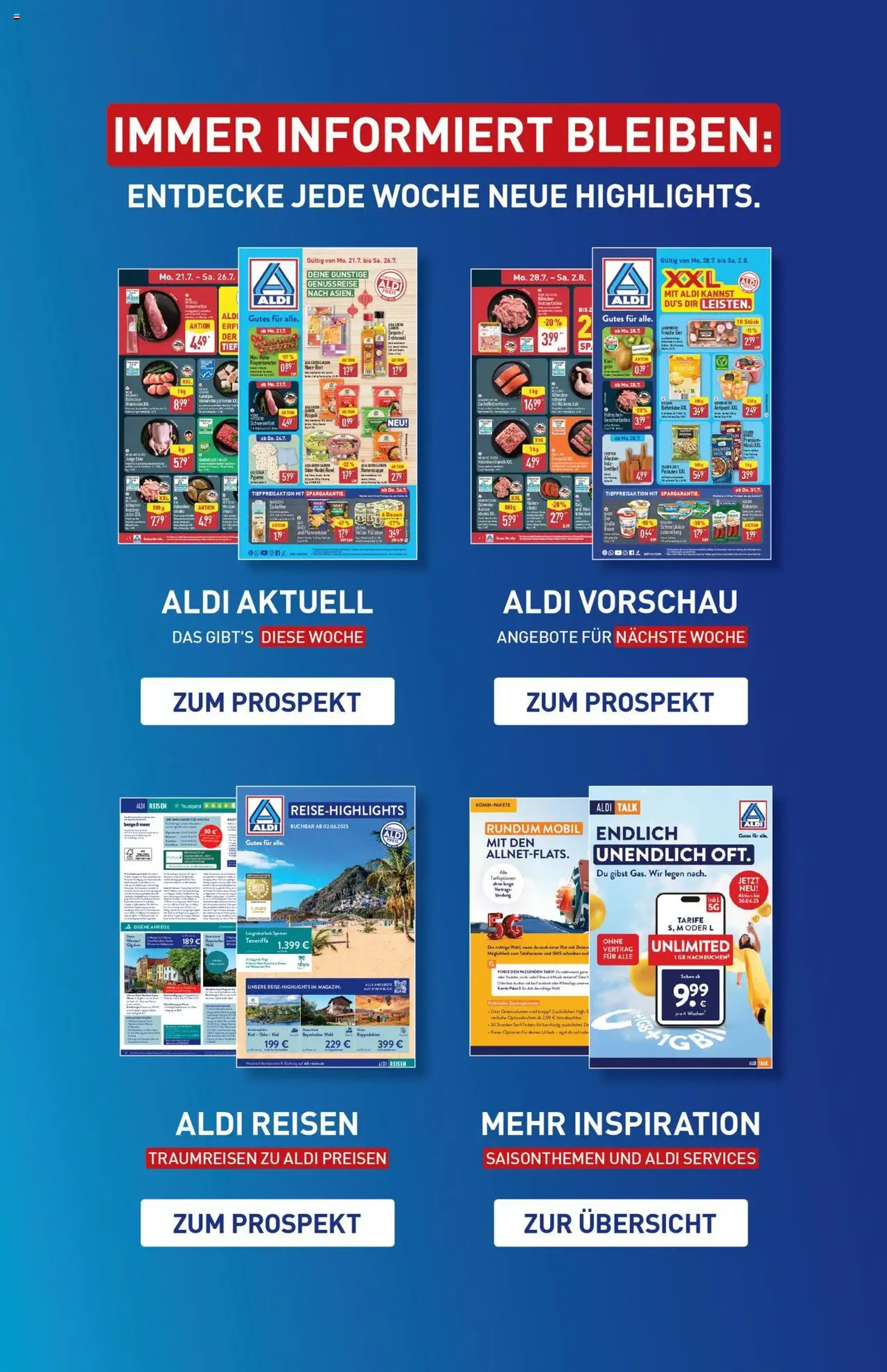 Aldi Prospekt - Gültiger Prospekt ab 11.08.2025, Seite 43 von insgesamt 43 Aldi Prospekt - Gültiger Prospekt ab 11.08.2025, Seite 43 von insgesamt 43