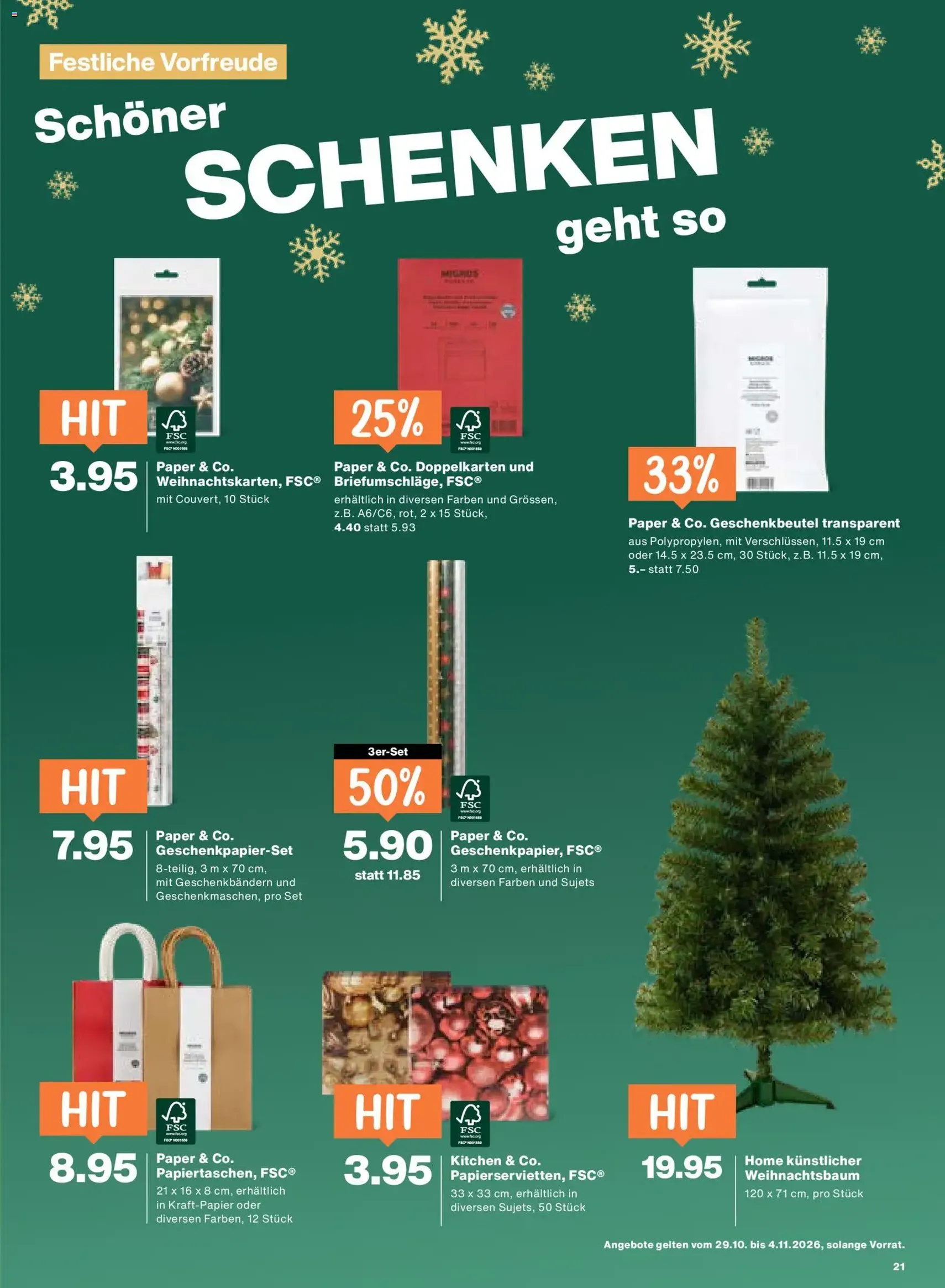 Migros aktionen - Gültiger Prospekt ab 29.10.2026, Seite 21 von insgesamt 24