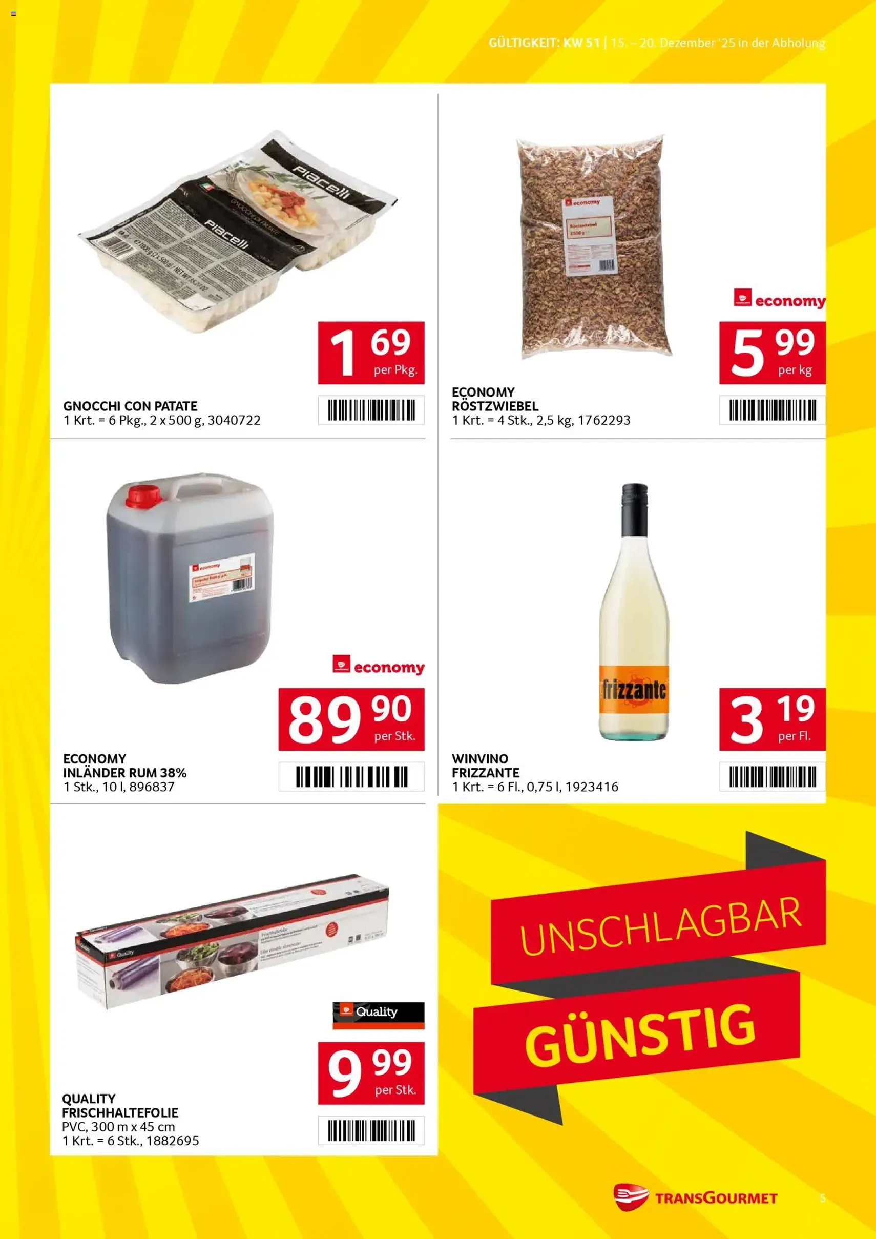 Transgourmet Flugblatt - Gültiger Prospekt ab 15.12.2025, Seite 5 von insgesamt 39