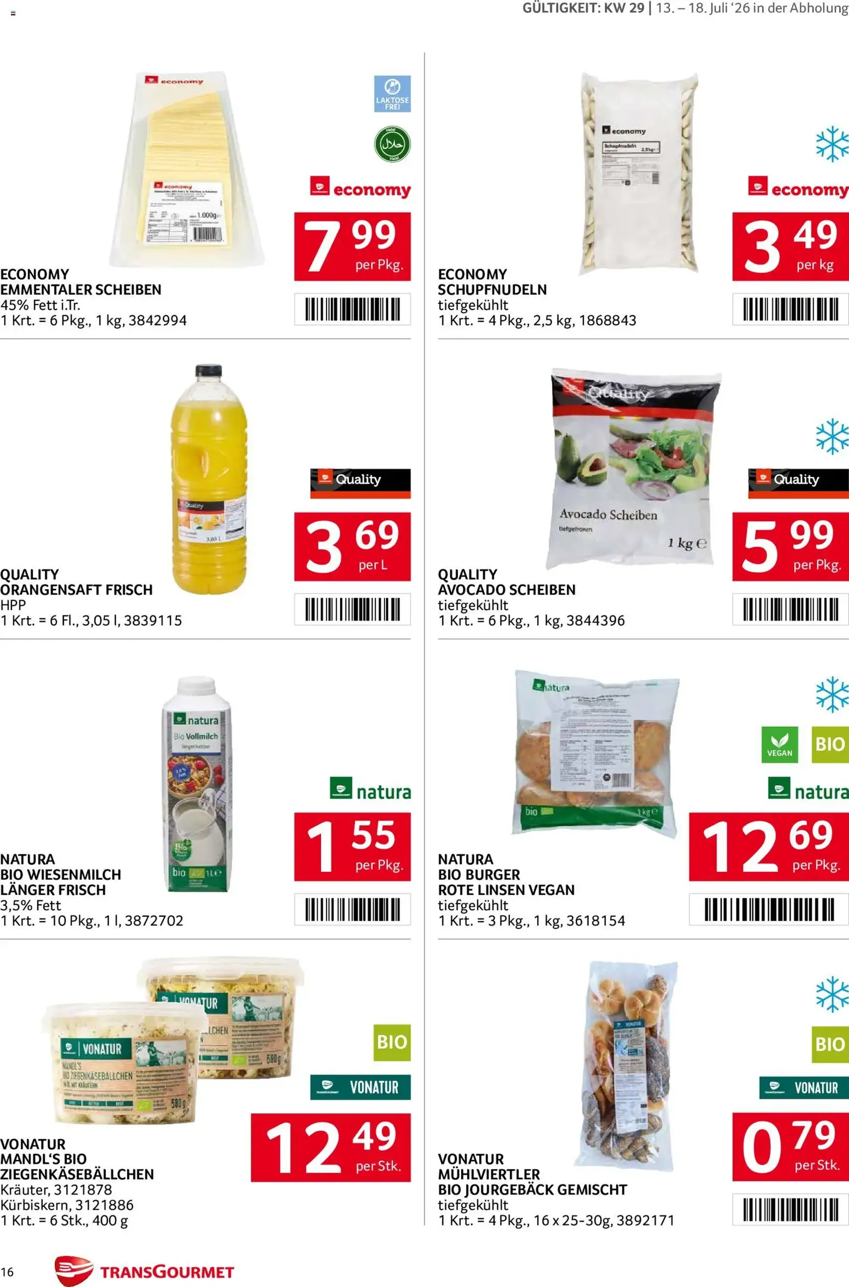 Transgourmet Flugblatt - Gültiger Prospekt ab 13.07.2026, Seite 16 von insgesamt 44