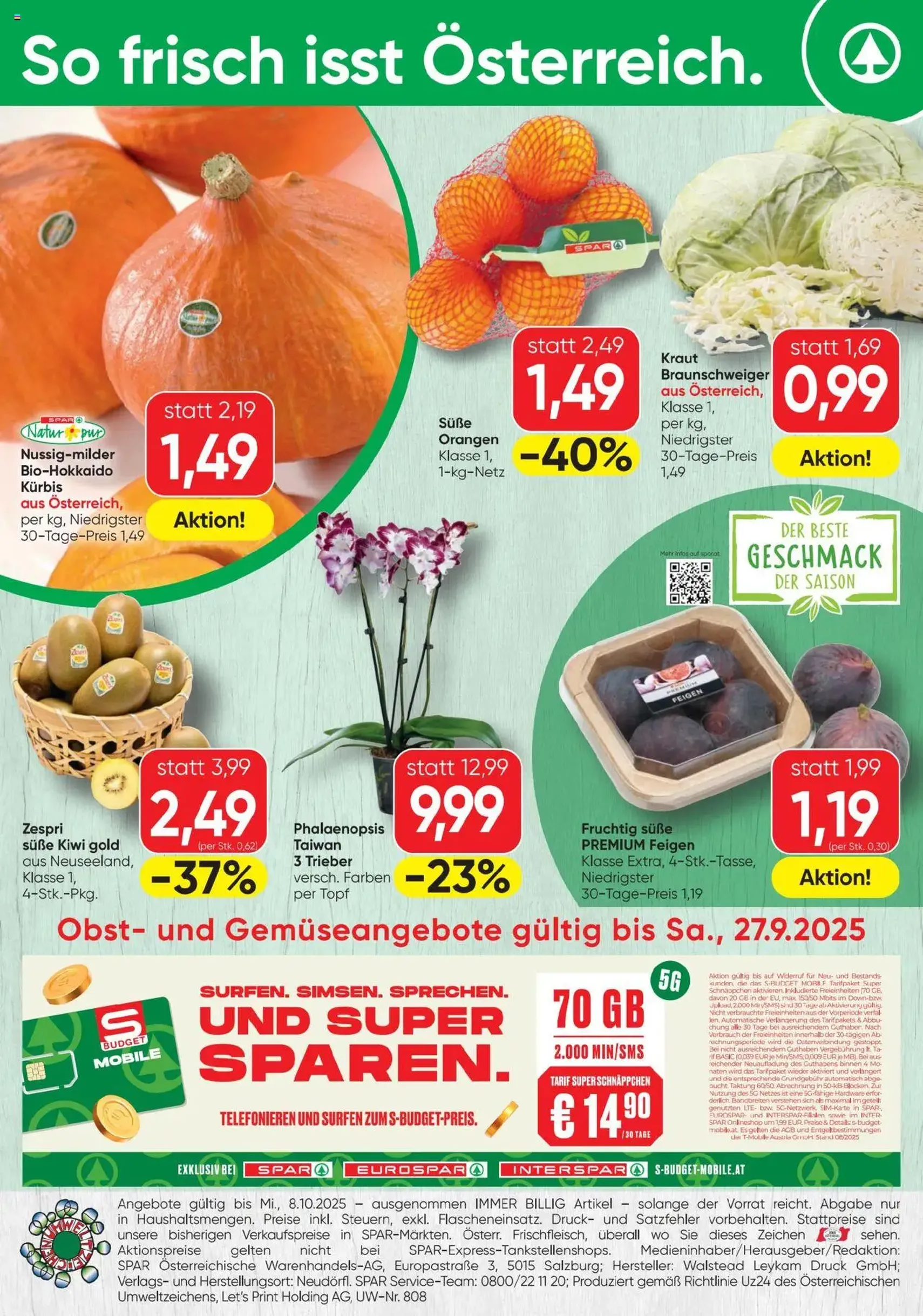 Spar Flugblatt - Gültiger Prospekt ab 25.09.2025, Seite 24 von insgesamt 24