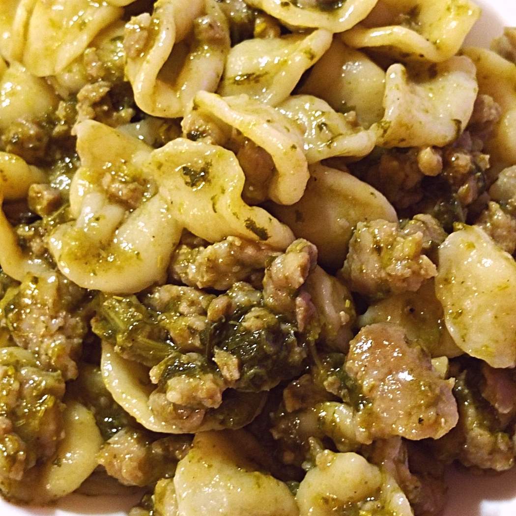 Pasta con Cime di Rapa e Salsiccia