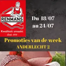 Renmans folder / publicité - voorvertoning van de folder geldig vanaf 18/07/2025