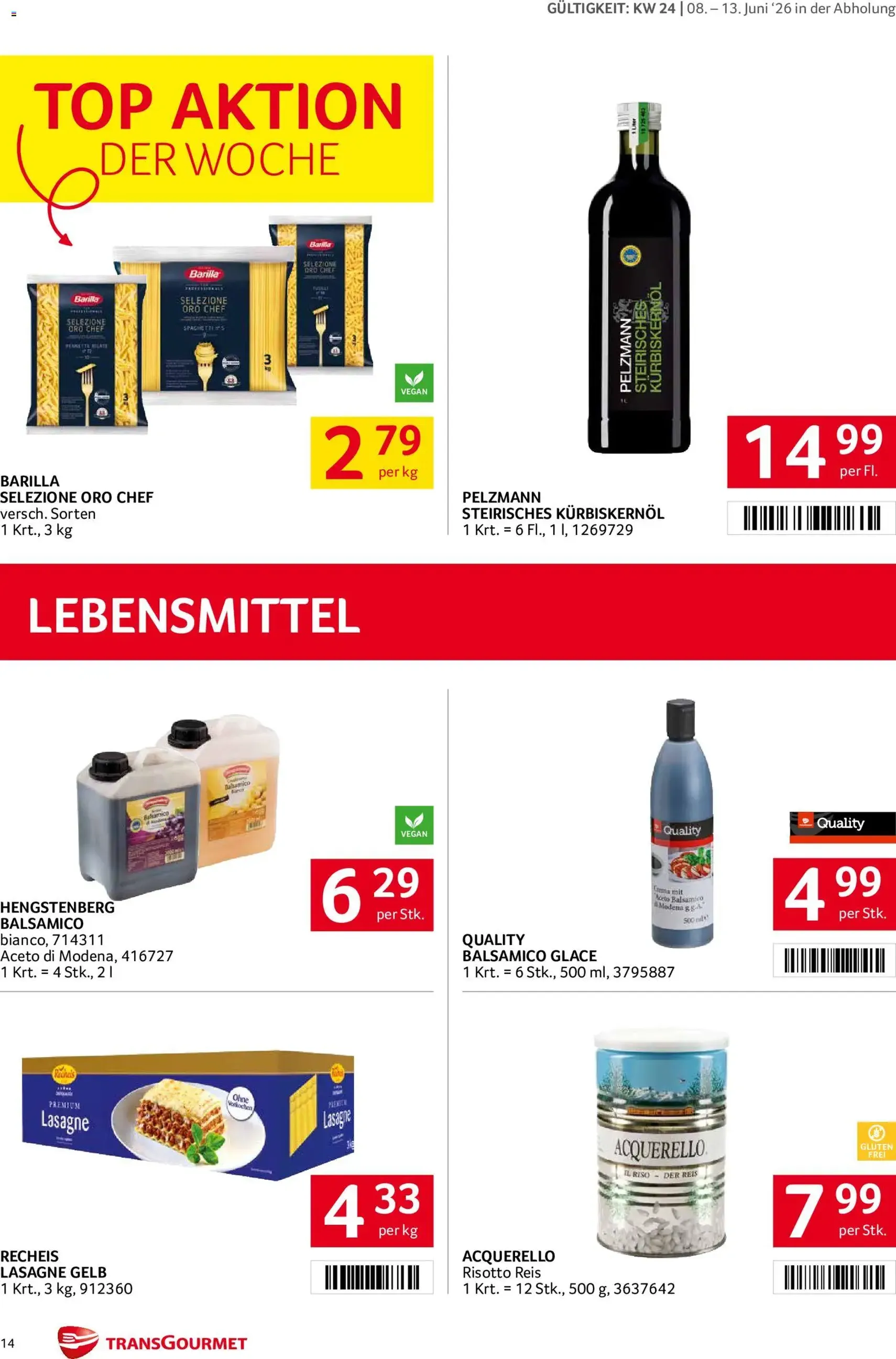 Transgourmet Flugblatt - Gültiger Prospekt ab 08.06.2026, Seite 14 von insgesamt 36