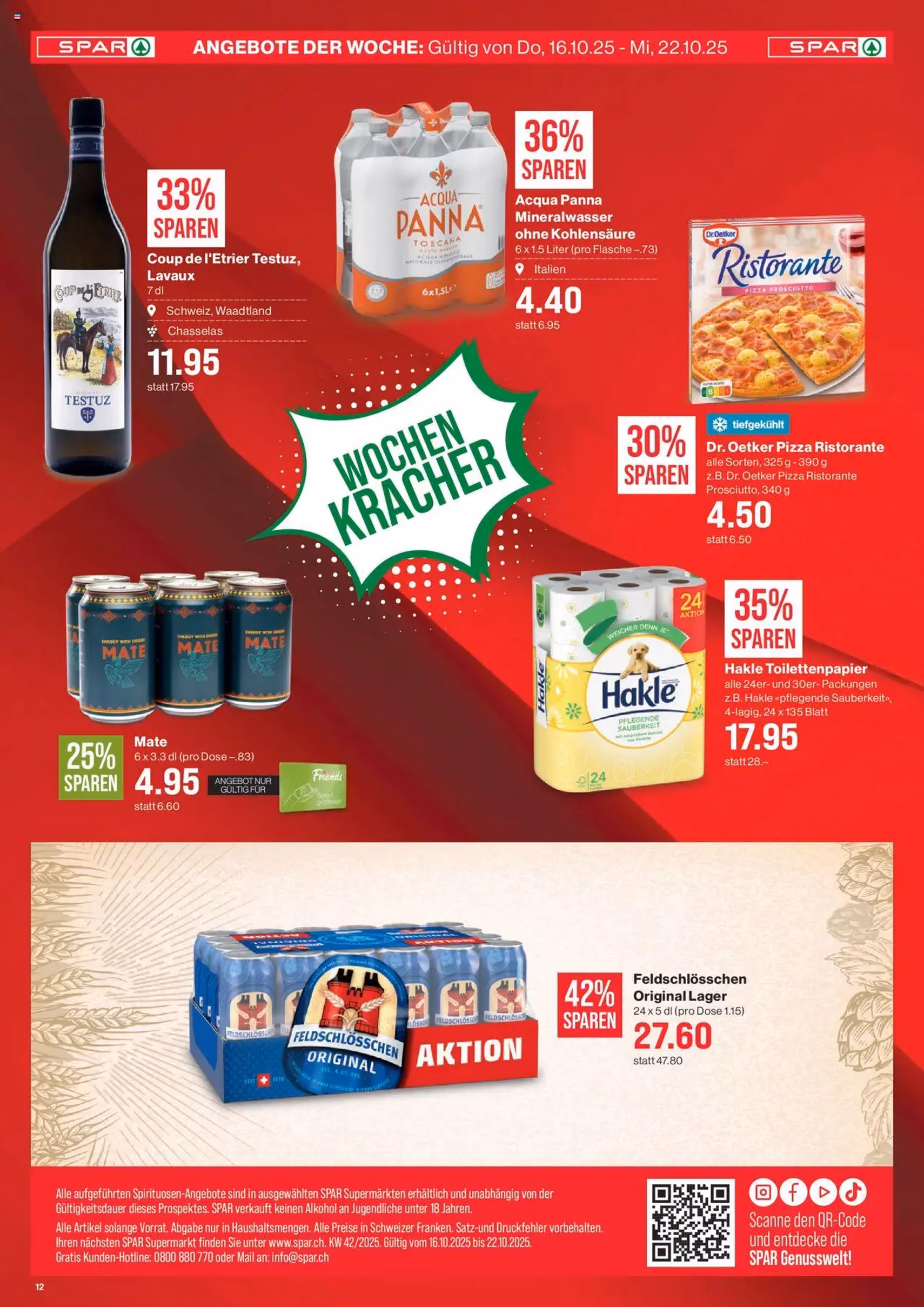 SPAR Aktionen - Gültiger Prospekt ab 16.10.2025, Seite 12 von insgesamt 22 SPAR Aktionen - Gültiger Prospekt ab 16.10.2025, Seite 12 von insgesamt 22