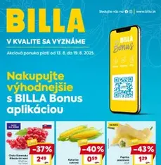 Billa leták - náhľad letáku platný od 13.08.2025