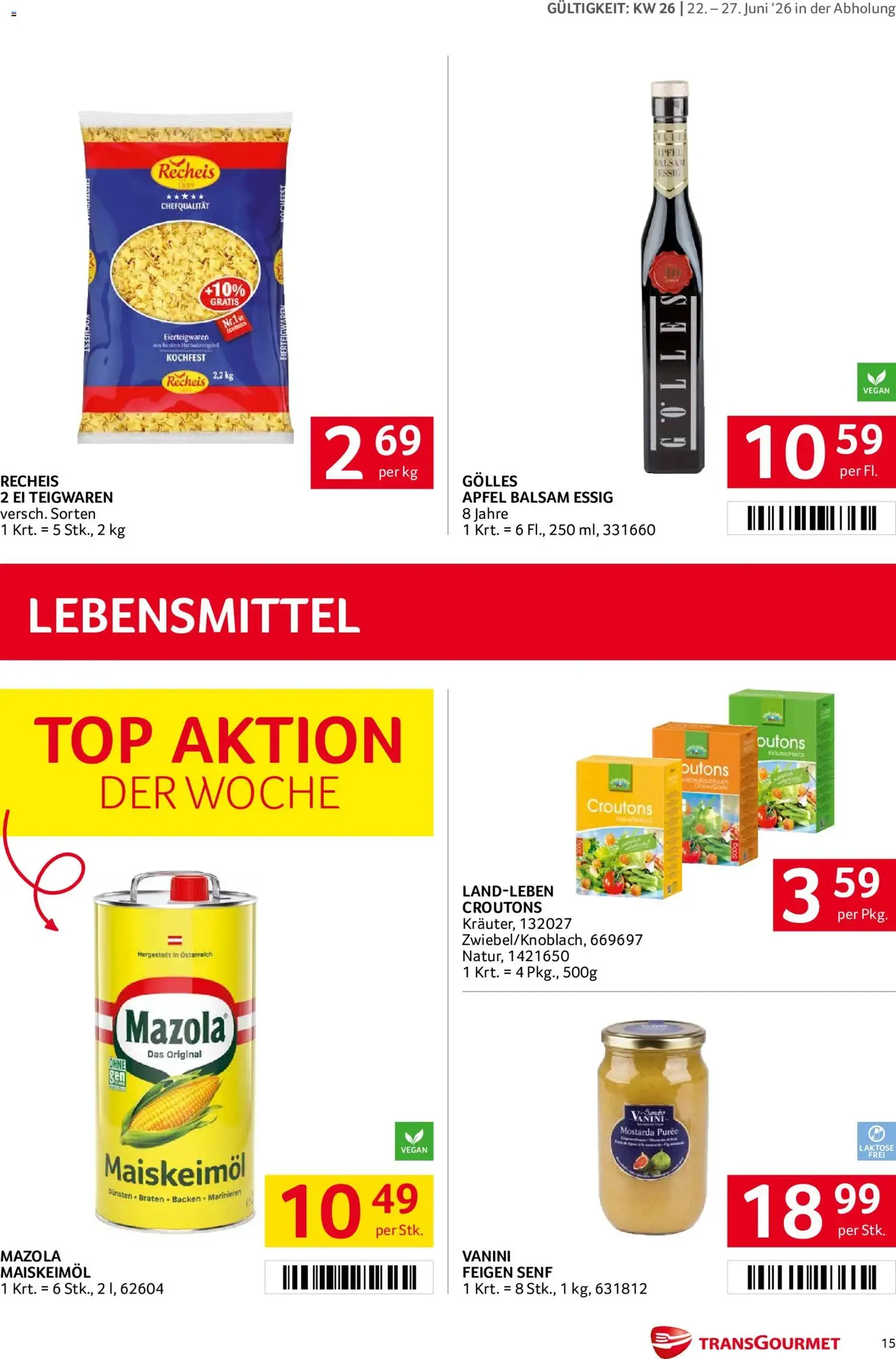 Transgourmet Flugblatt - Gültiger Prospekt ab 22.06.2026, Seite 14 von insgesamt 31