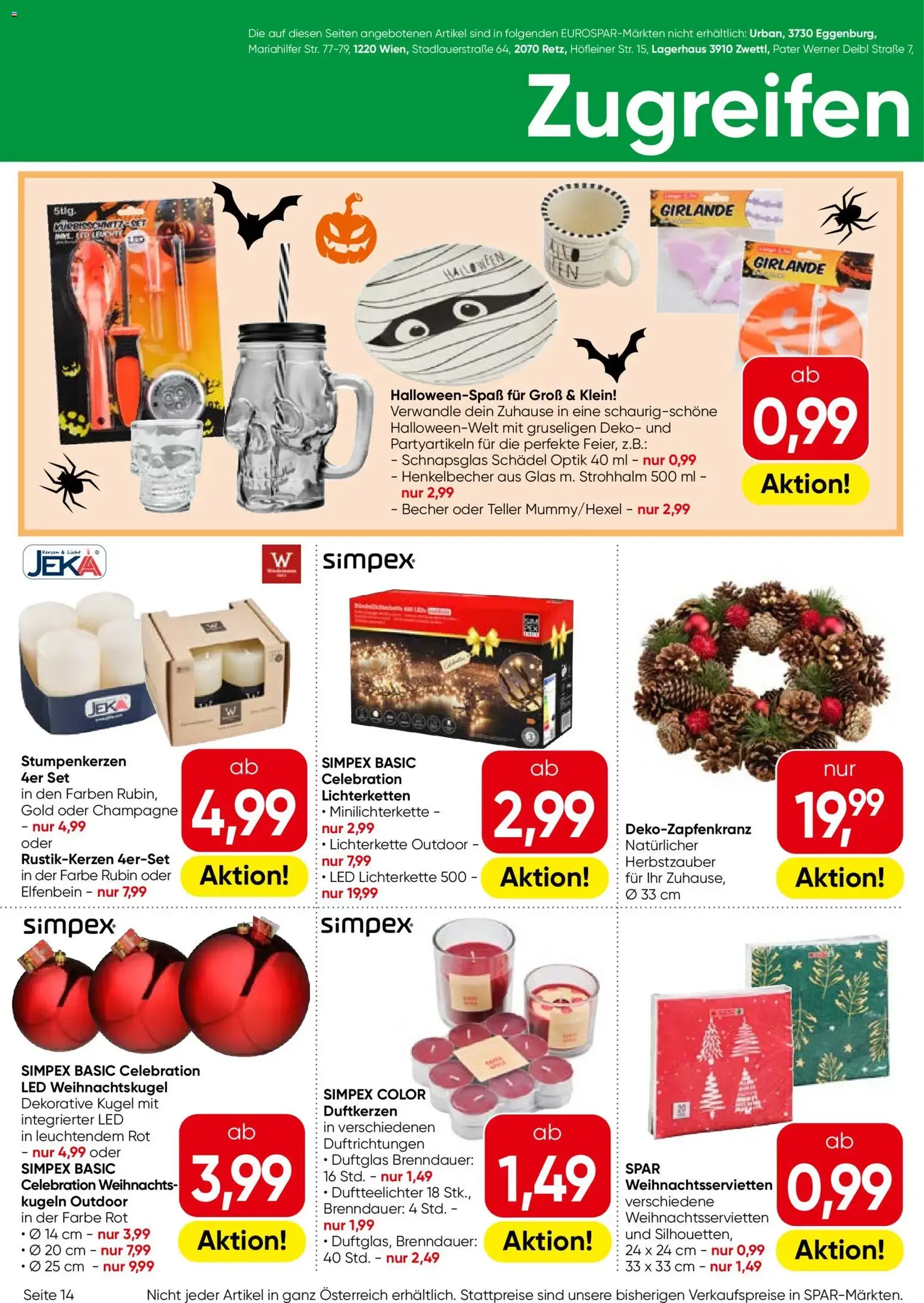Eurospar Flugblatt - Gültiger Prospekt ab 22.10.2026, Seite 14 von insgesamt 16
