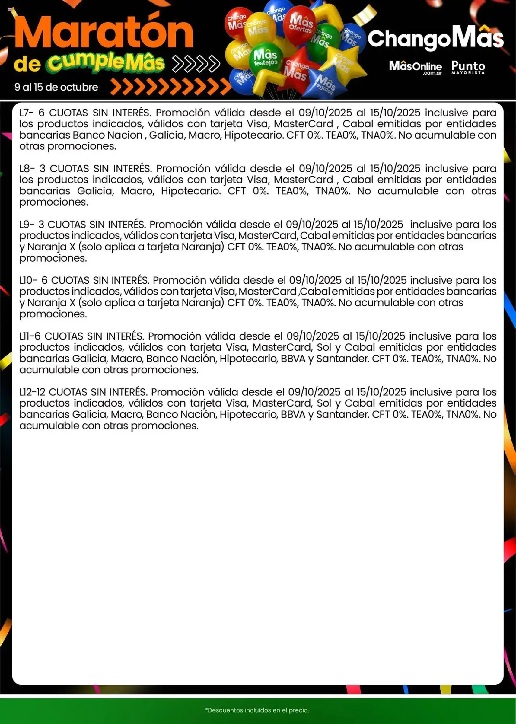 Changomas ofertas - folleto válido desde 09/10/2025 página 21 de 21 Changomas ofertas - folleto válido desde 09/10/2025 página 21 de 21