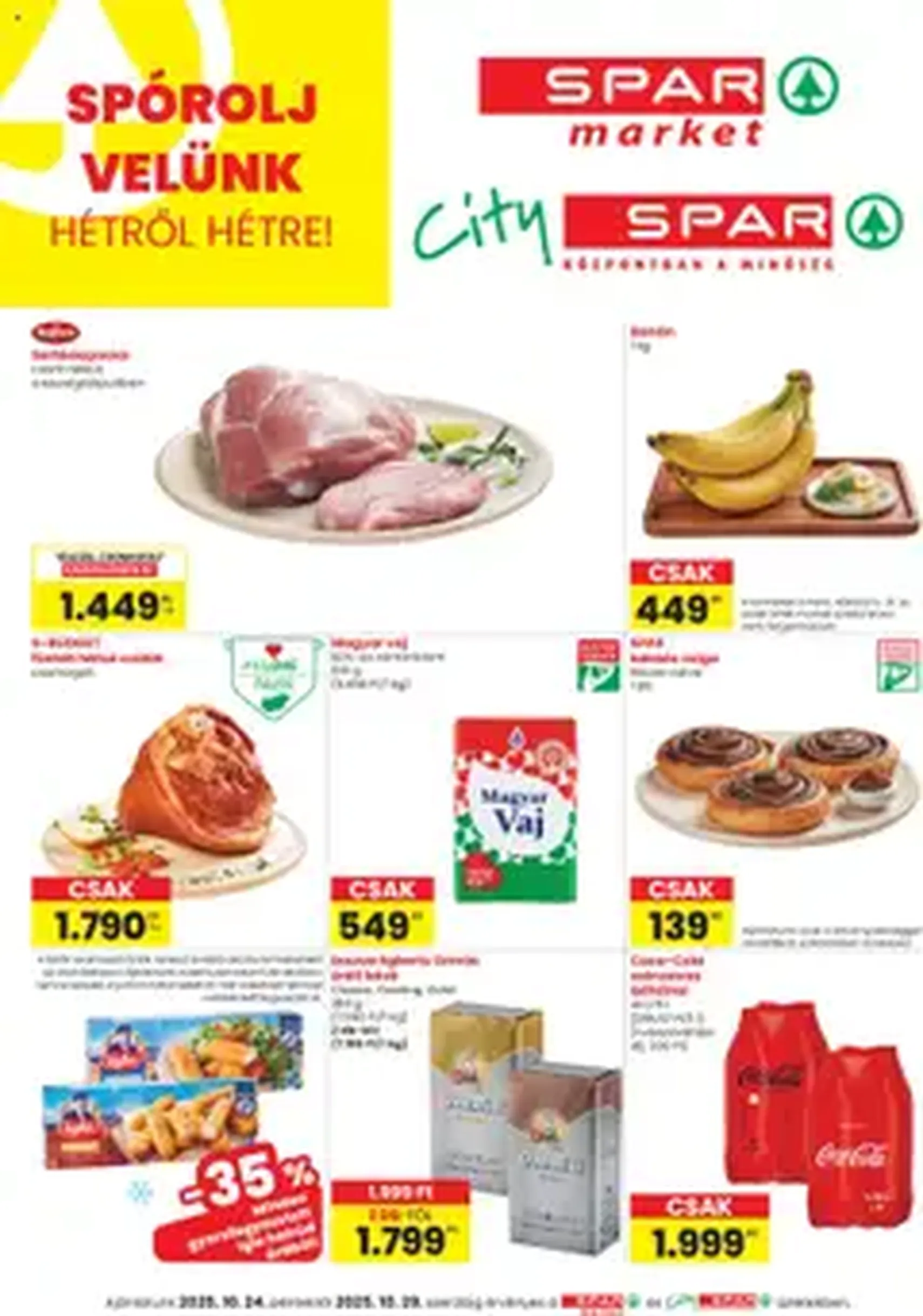 Spar Market Akciós újság - 2025.10.24. érvényes szórólap 1 oldal 1 oldalból
