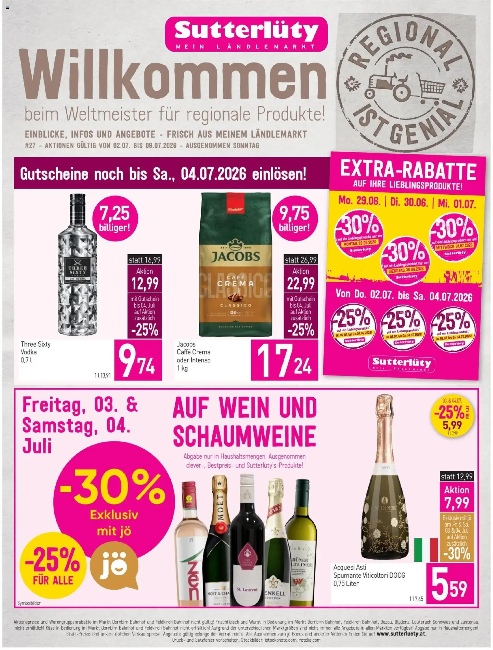 Sutterlüty Flugblatt - Gültiger Prospekt ab 02.07.2026, Seite 5 von insgesamt 28
