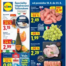 Lidl leták - náhľad letáku platný od 18.08.2025