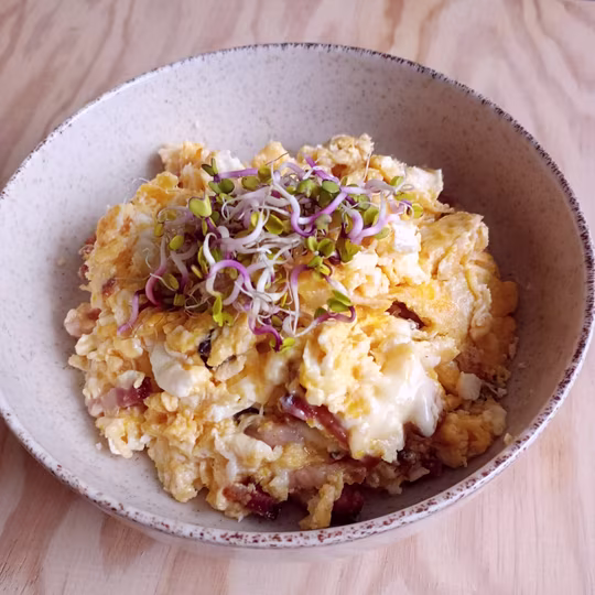 Podgląd przepisu Jajecznica z boczkiem