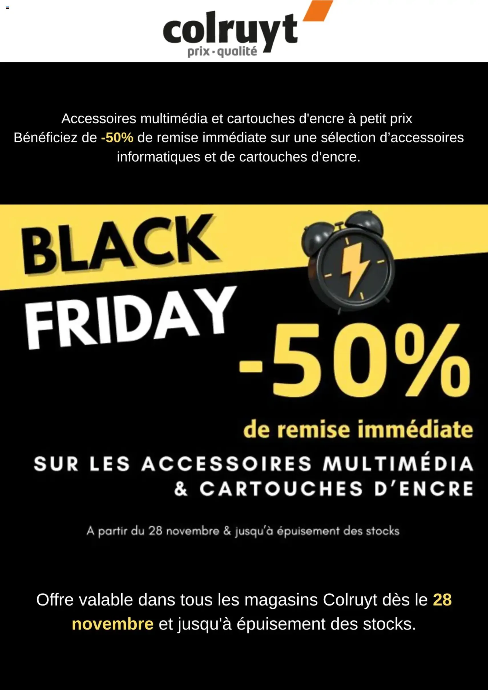 Colruyt Black Friday - brochure valable à partir du 28/11/2025, page 1 sur 1