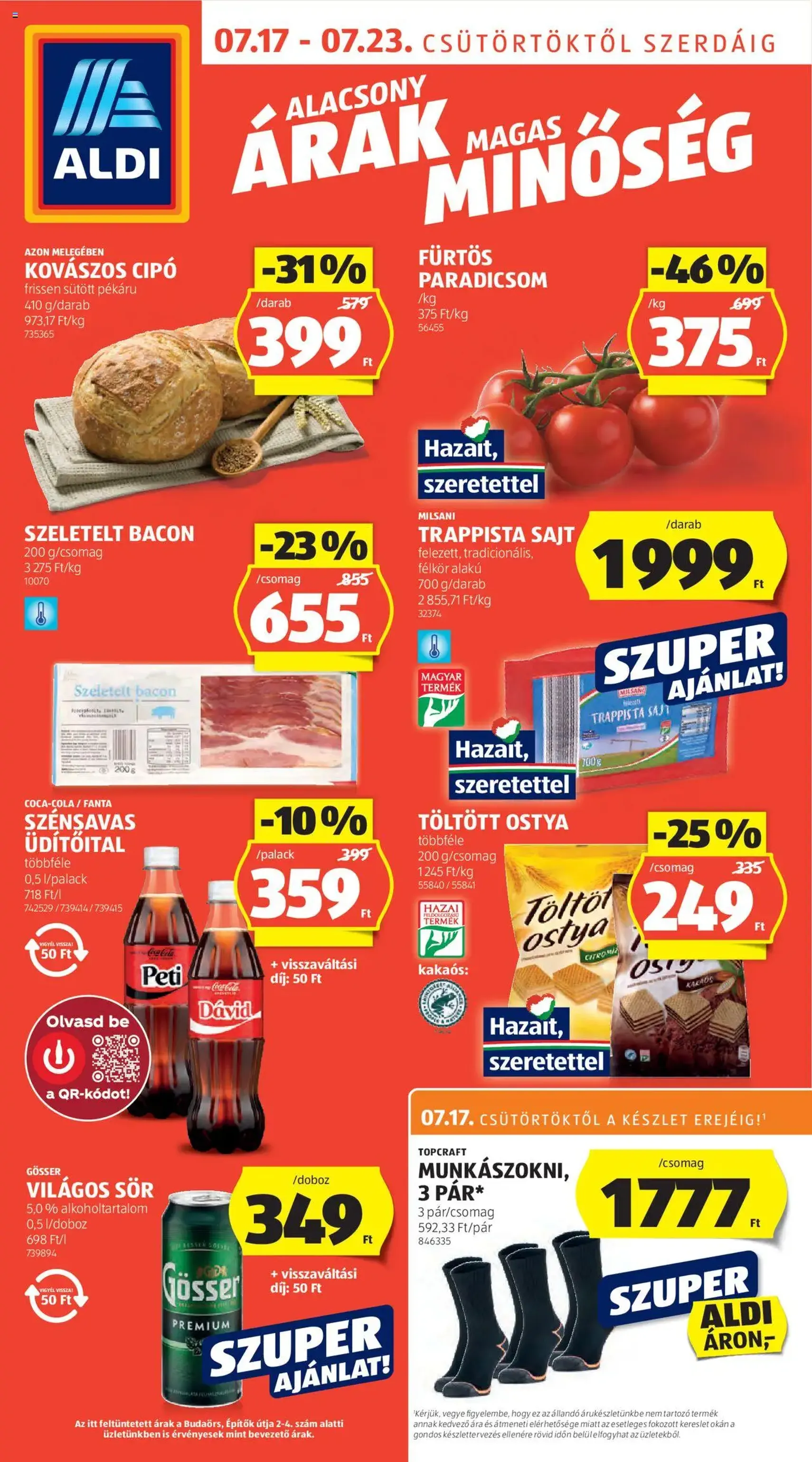 Aldi Akciós újság - 2025.07.17. érvényes szórólap 1 oldal 56 oldalból Aldi Akciós újság - 2025.07.17. érvényes szórólap 1 oldal 56 oldalból