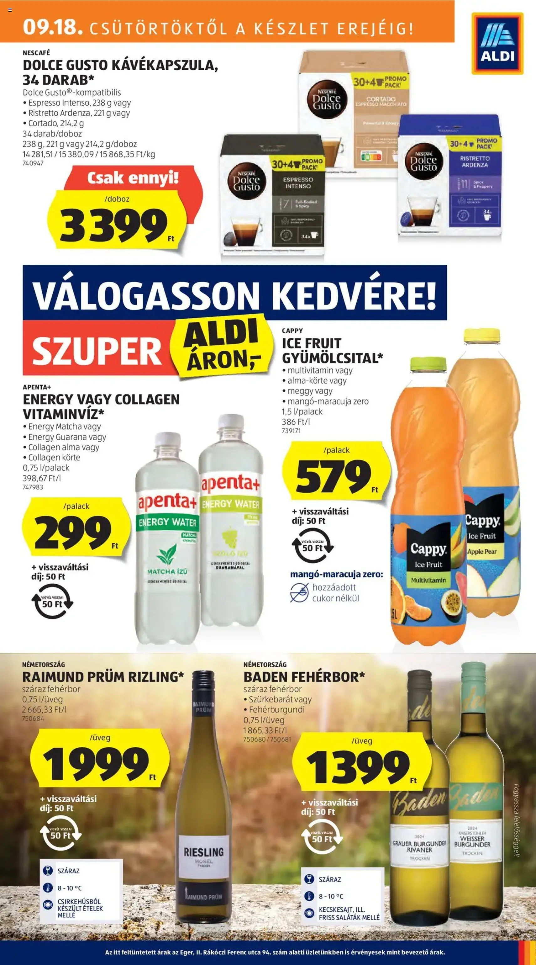 Aldi Akciós újság - 2025.09.18. érvényes szórólap 13 oldal 41 oldalból Aldi Akciós újság - 2025.09.18. érvényes szórólap 13 oldal 41 oldalból