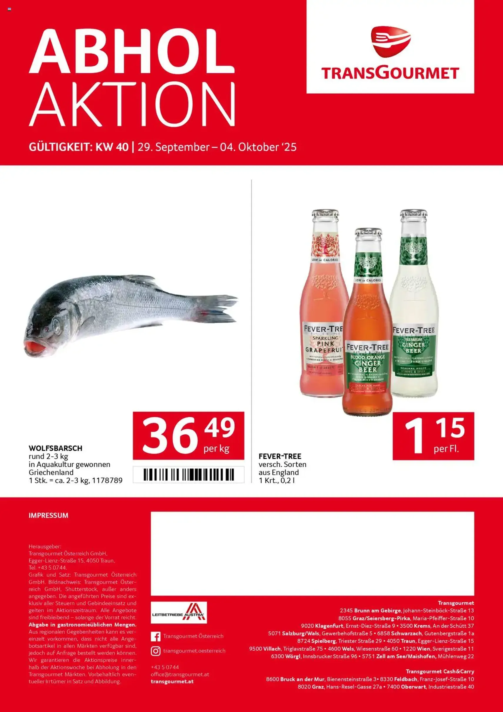 Transgourmet Flugblatt - Gültiger Prospekt ab 28.09.2025, Seite 27 von insgesamt 27