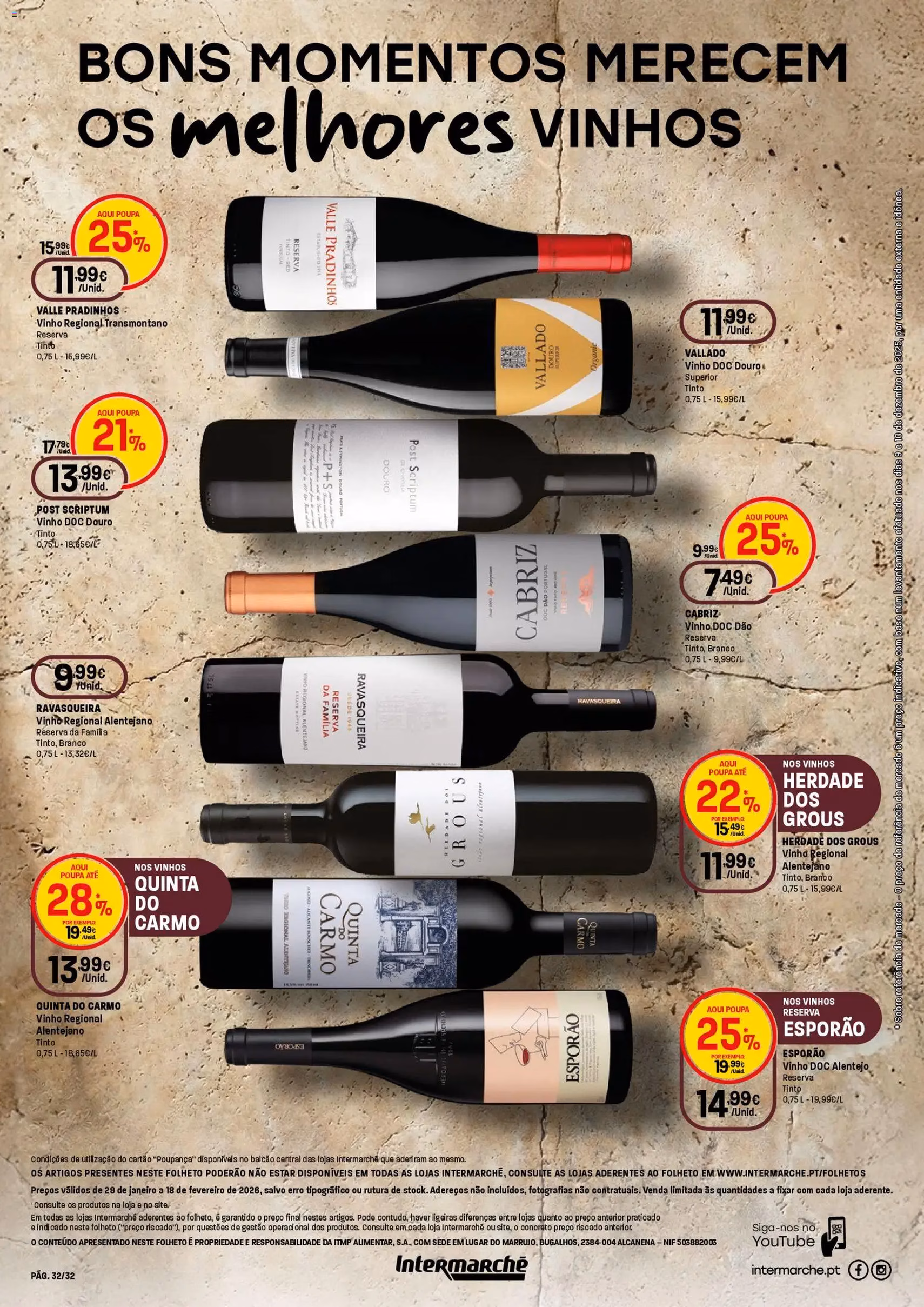 Intermarché - Queijos, Vinhos e Enchidos Super - folheto válido a partir de 29/01/2026 página 32 de 32