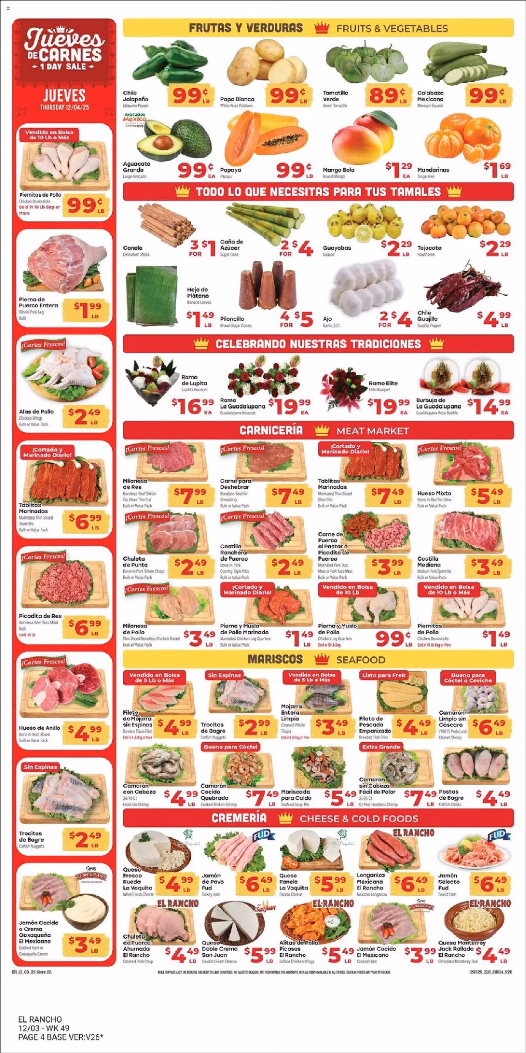 El Rancho Weekly Ad - valid flyer from 12/03/2025, page 4 of 4