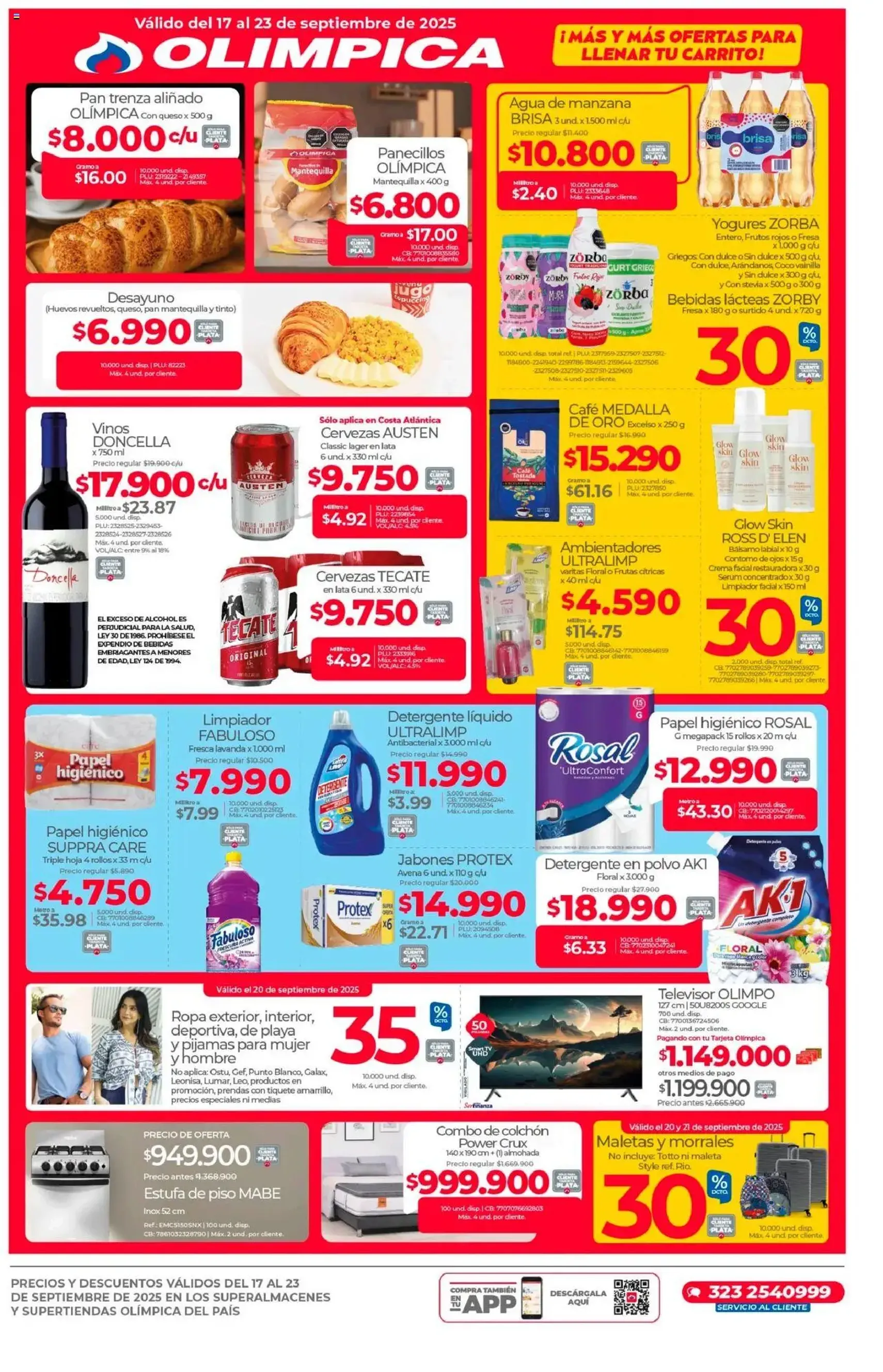 Olímpica - Precios bajos - folleto válido desde 17/09/2025 página 2 de 2