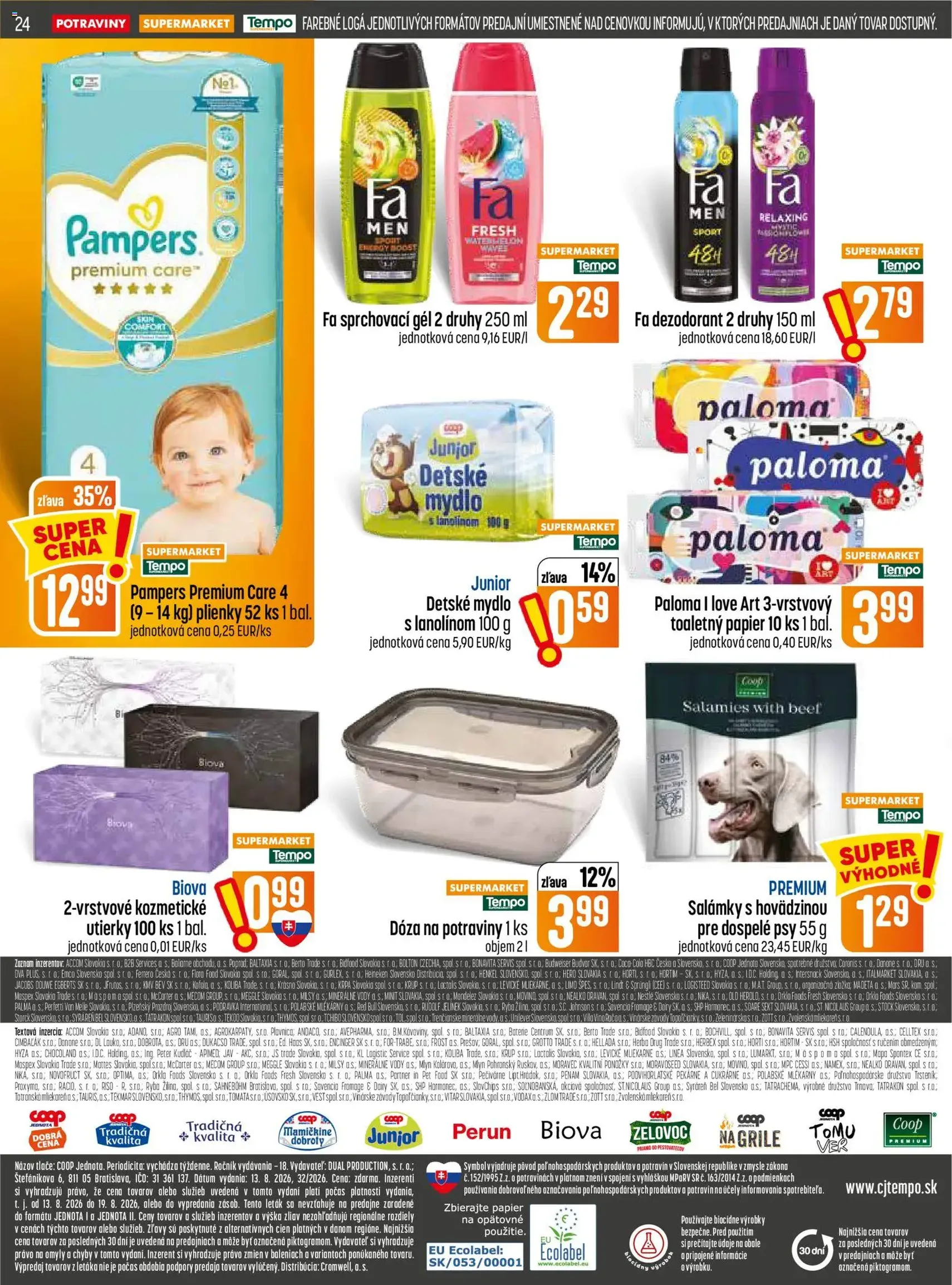 COOP Jednota leták - platný leták od 13.08.2026 strana 24 z 28