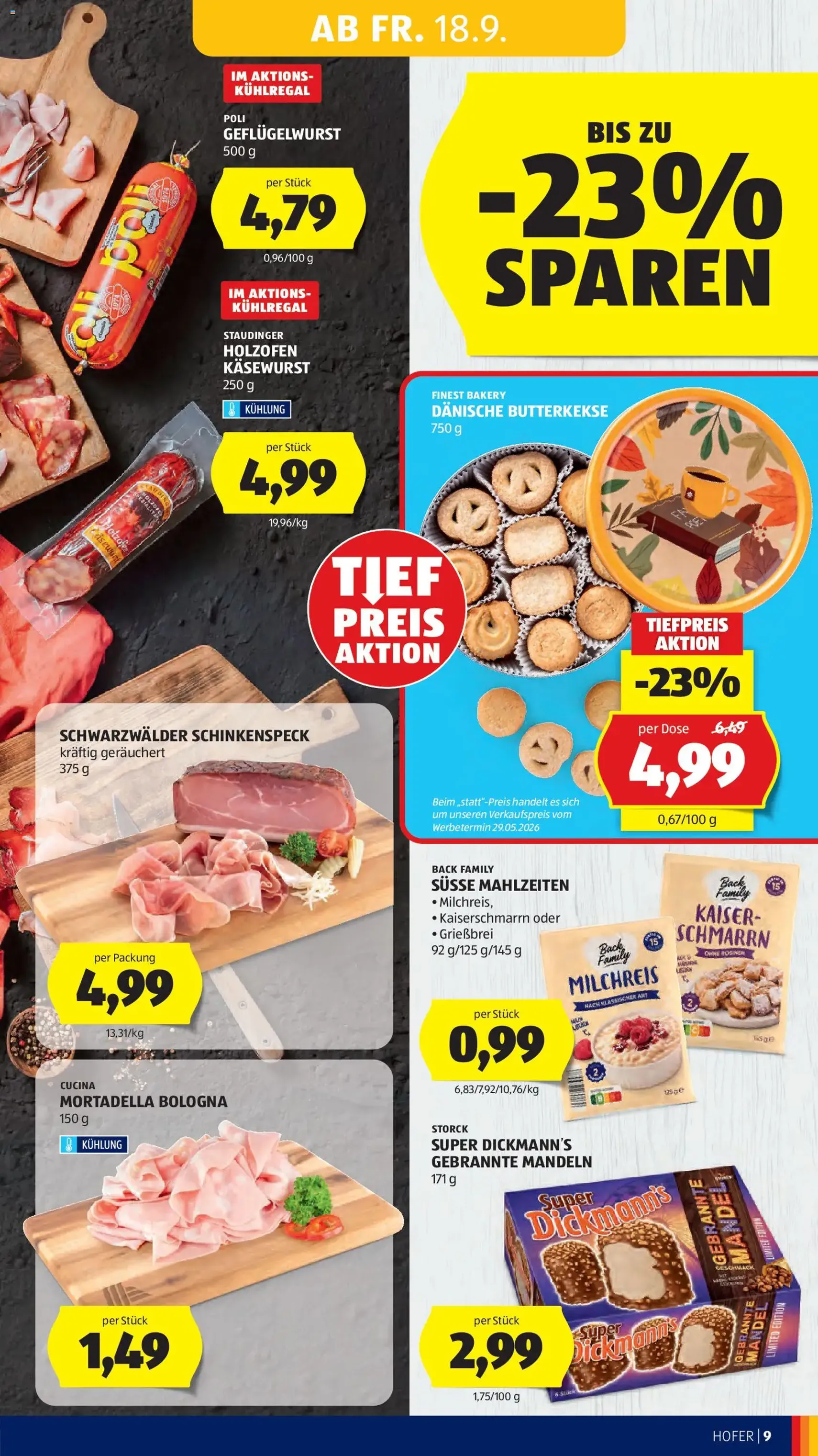Hofer Flugblatt - Gültiger Prospekt ab 18.09.2026, Seite 13 von insgesamt 48